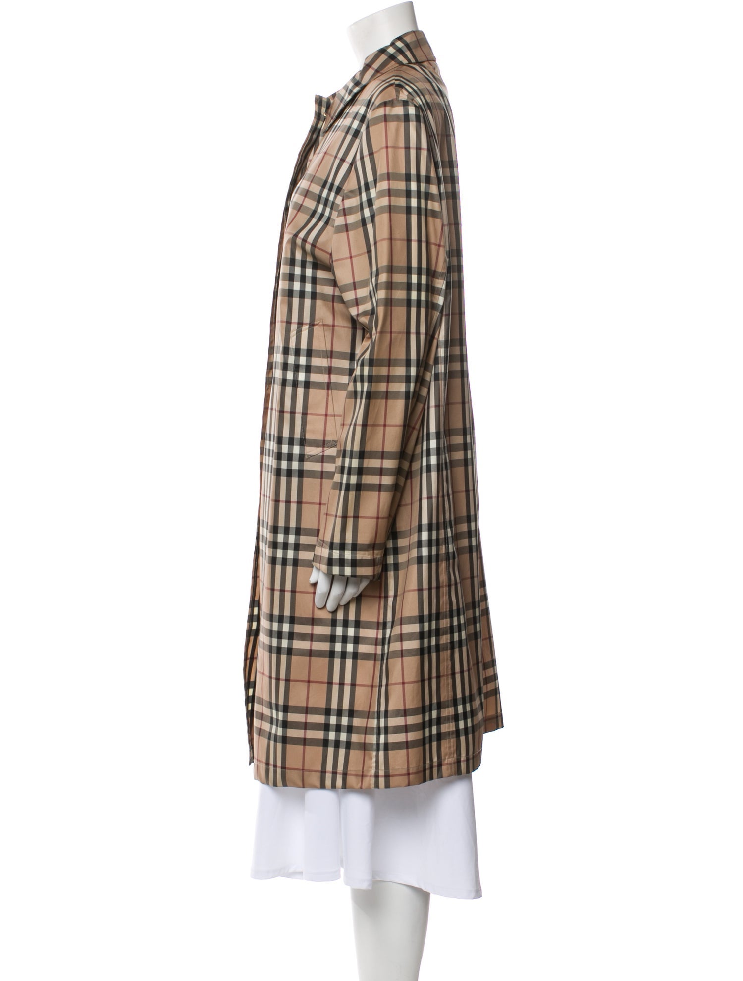 Burberry London Plaid Print Coat