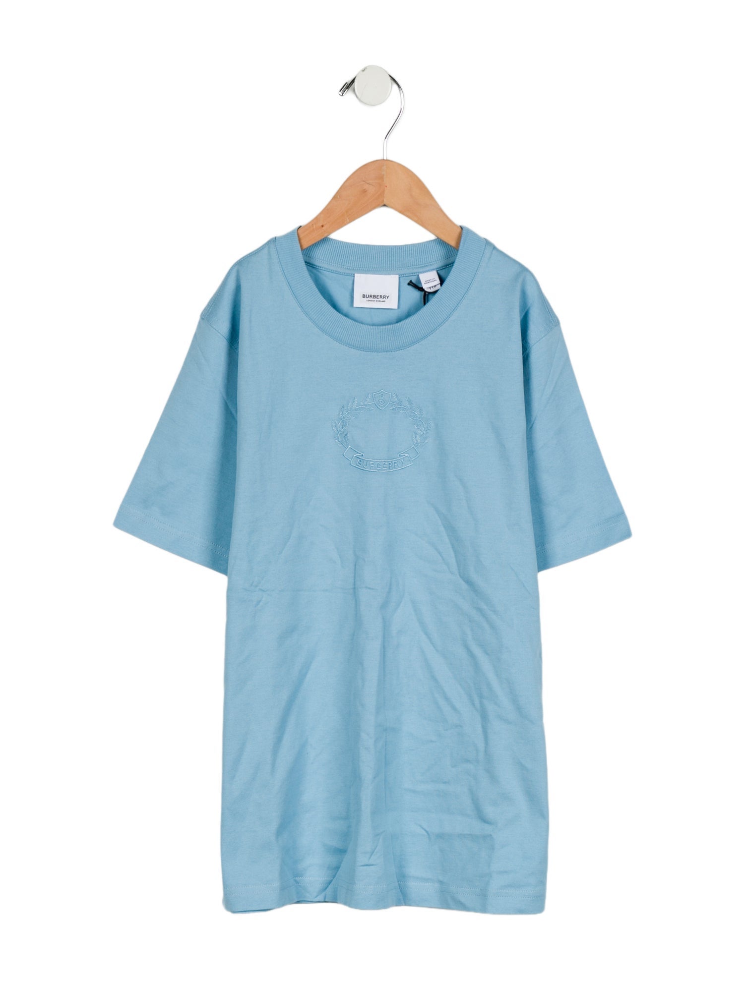 Burberry Crew Neck Three-Quarter Sleeve T-Shirt