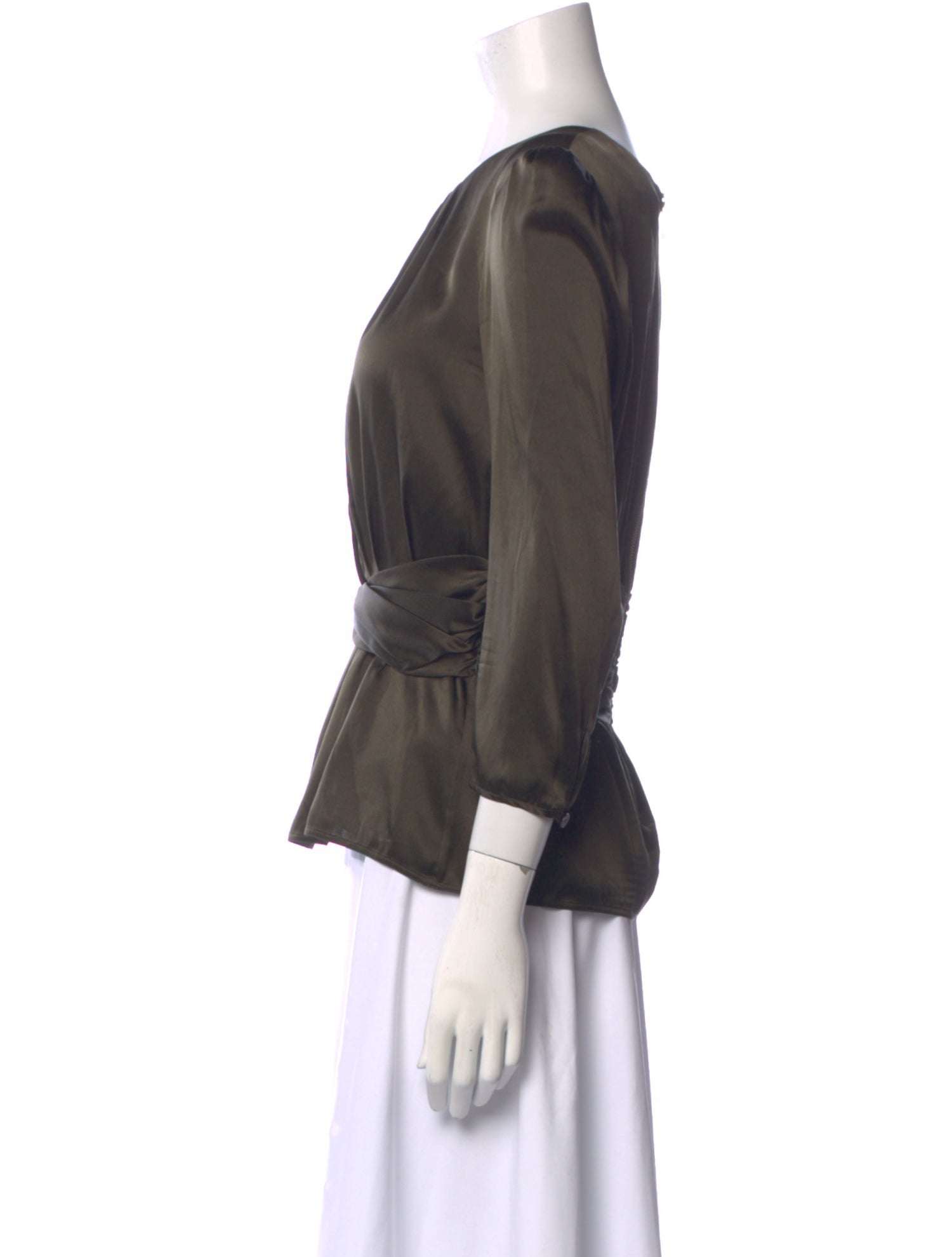 Burberry London Silk Scoop Neck Blouse