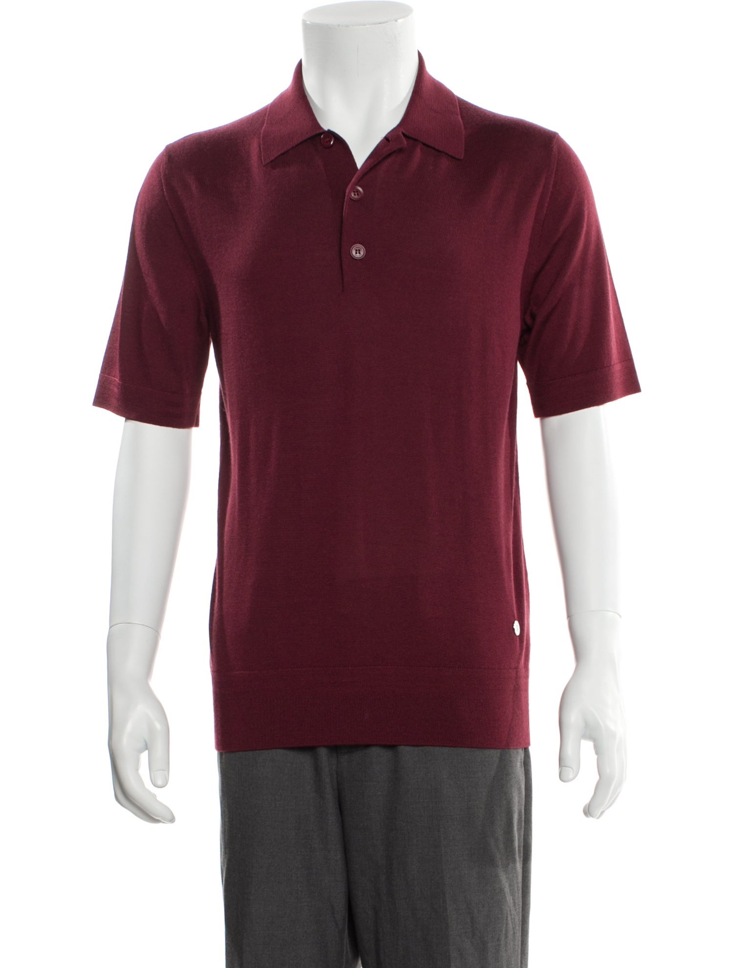Burberry Wool Collar Polo Shirt w/ Tags