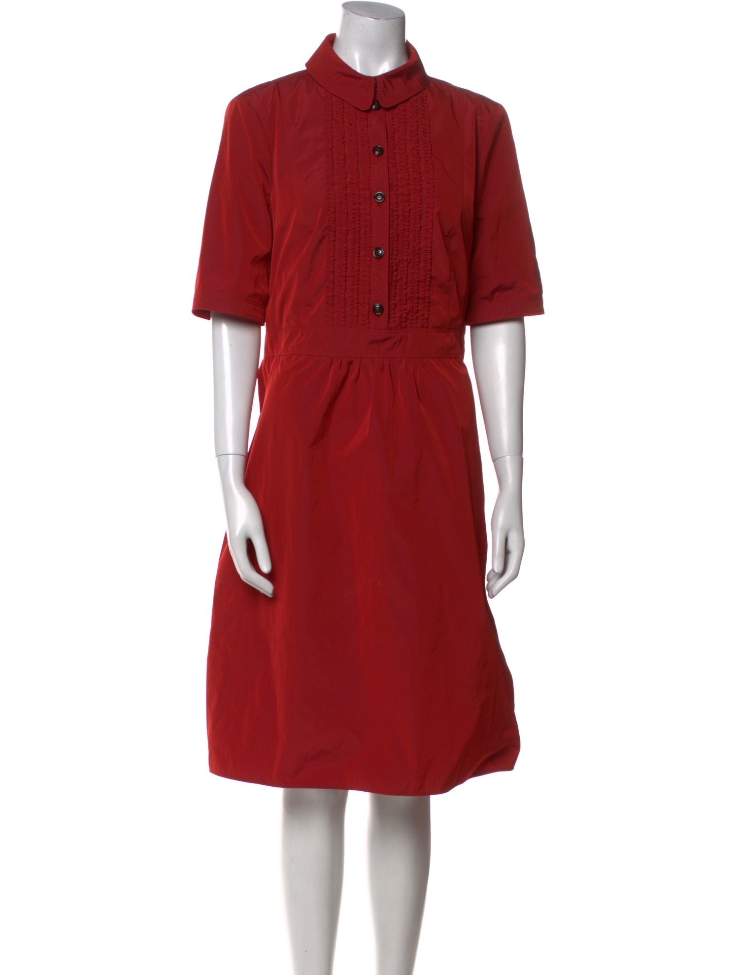 Burberry London Mock Neck Midi Length Dress