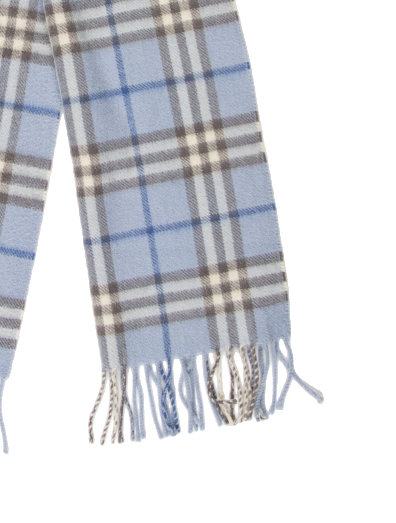 Burberry London Cashmere Plaid Print Scarf