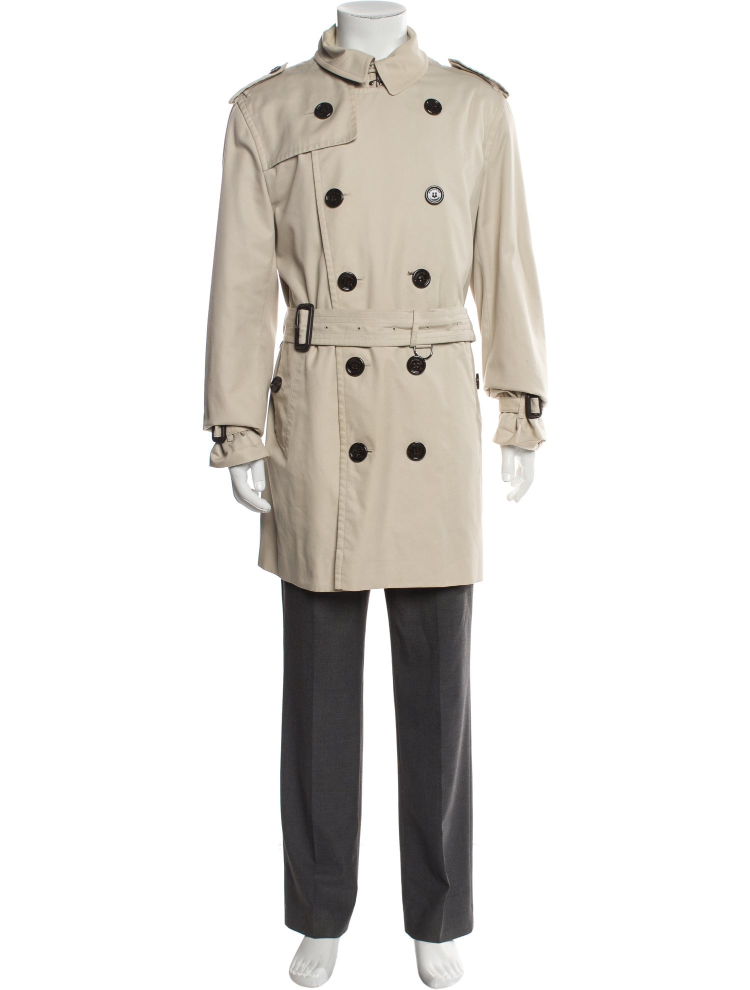 Burberry London House Check Pattern Trench Coat