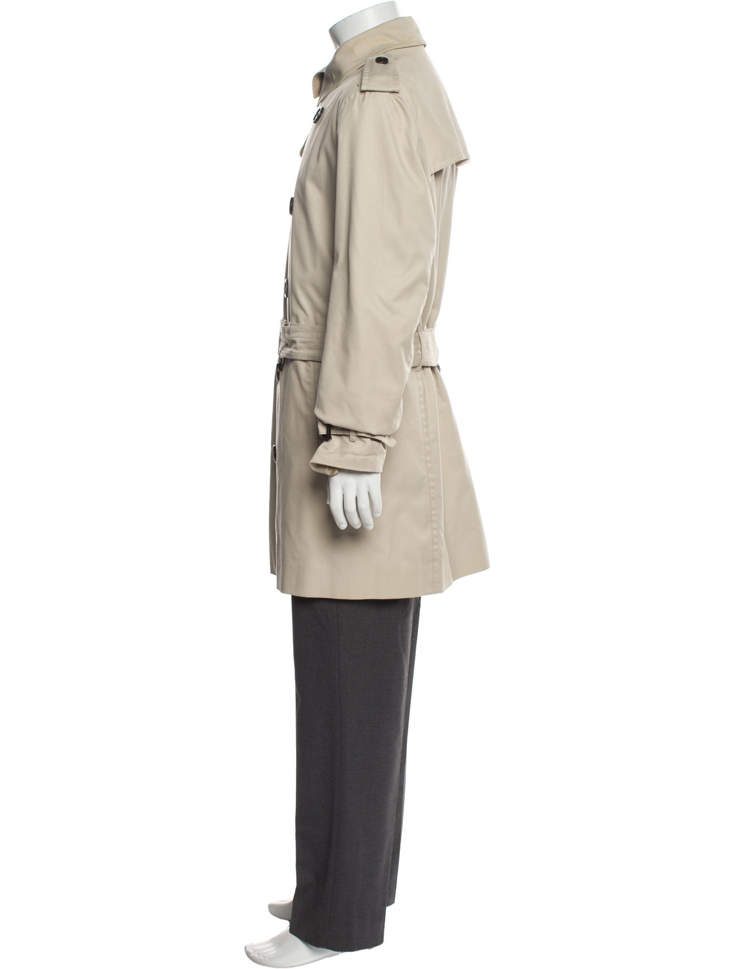 Burberry London House Check Pattern Trench Coat