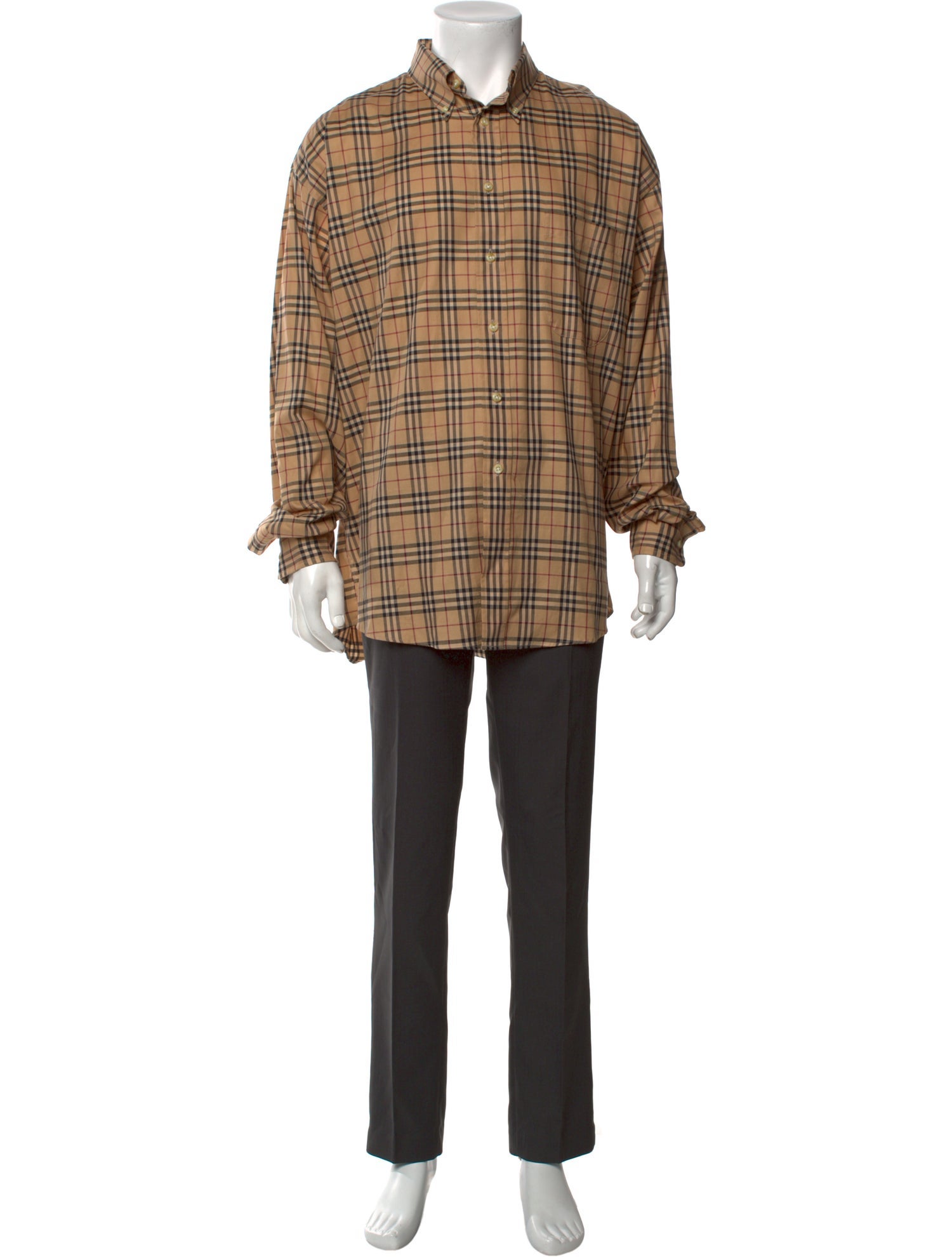 Burberry London Nova Check Pattern Long Sleeve Shirt