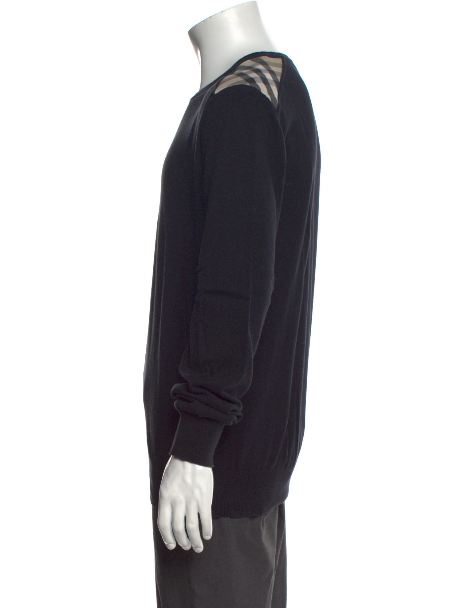 Burberry London Exploded Check Pattern Crew Neck Pullover