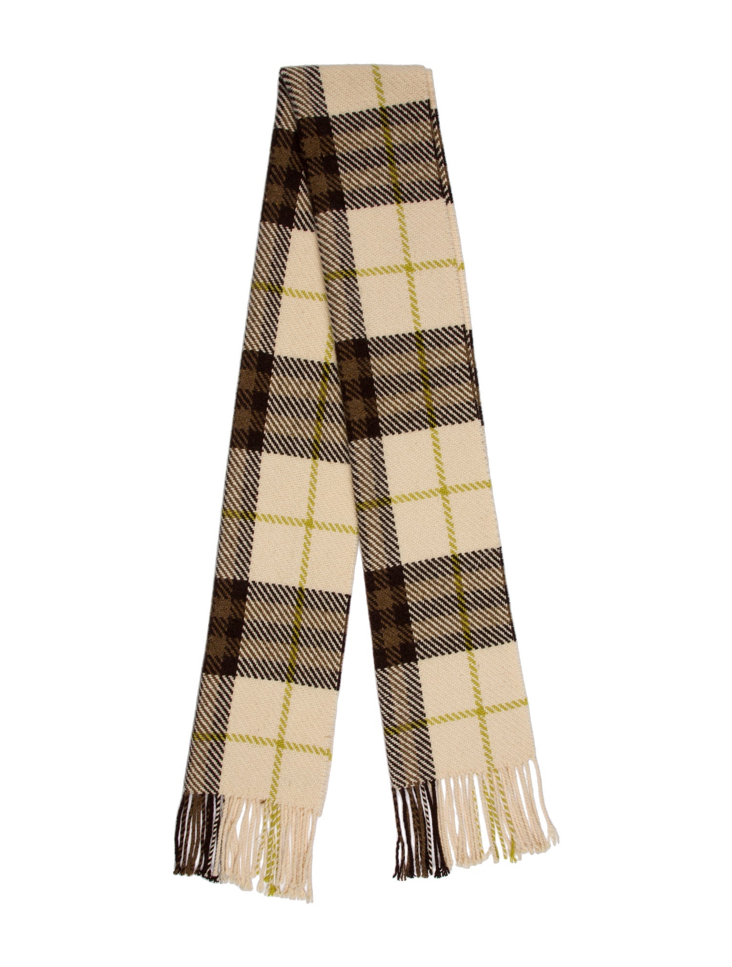 Burberry London Cashmere Plaid Print Scarf