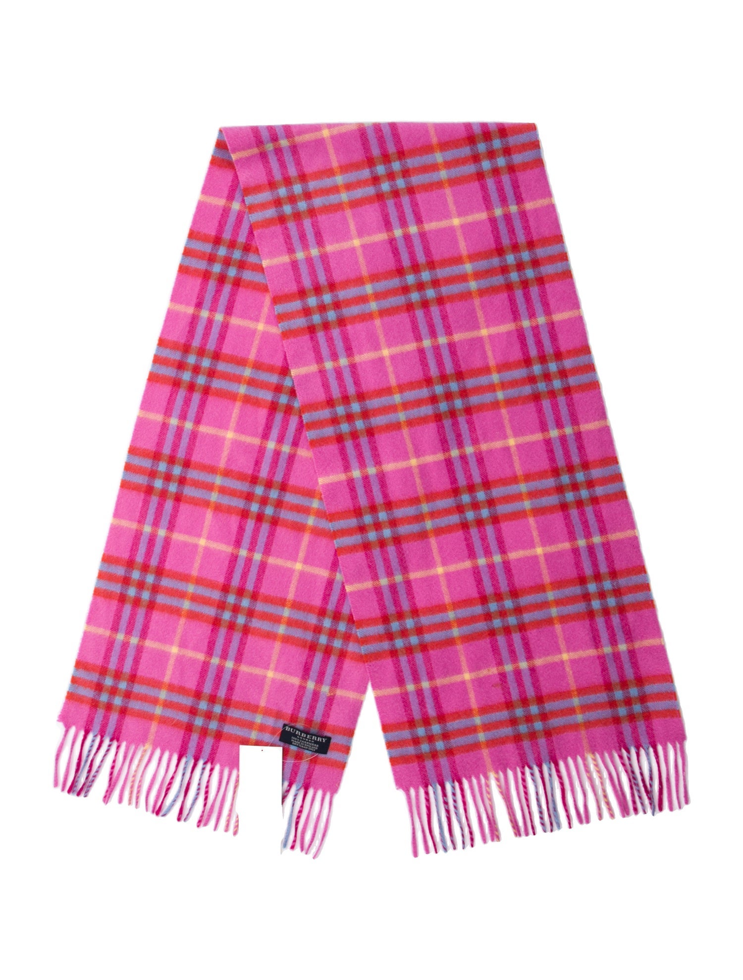 Burberry London Cashmere Plaid Print Scarf