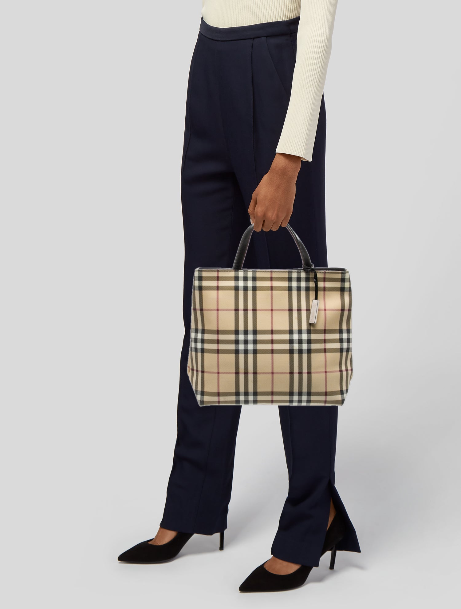 Burberry London Nova Check Top Handle Bag
