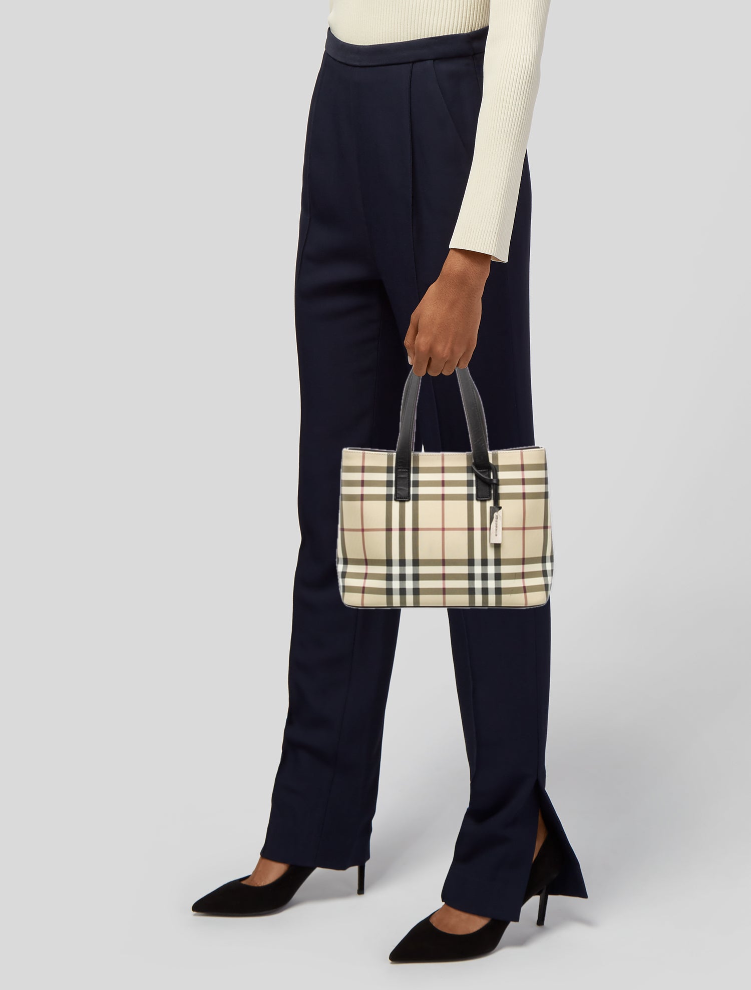 Burberry London Nova Check Top Handle Bag