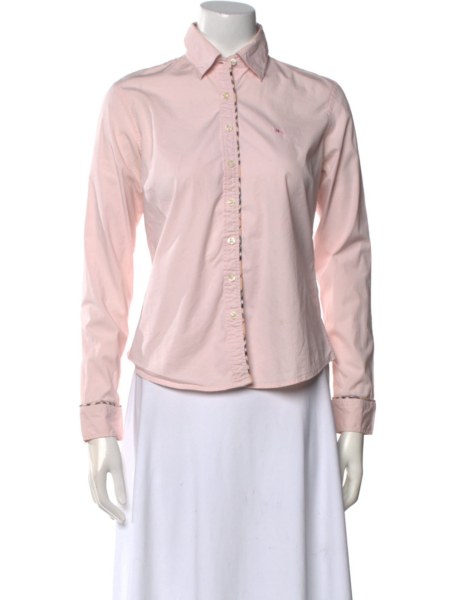 Burberry London Long Sleeve Button-Up Top