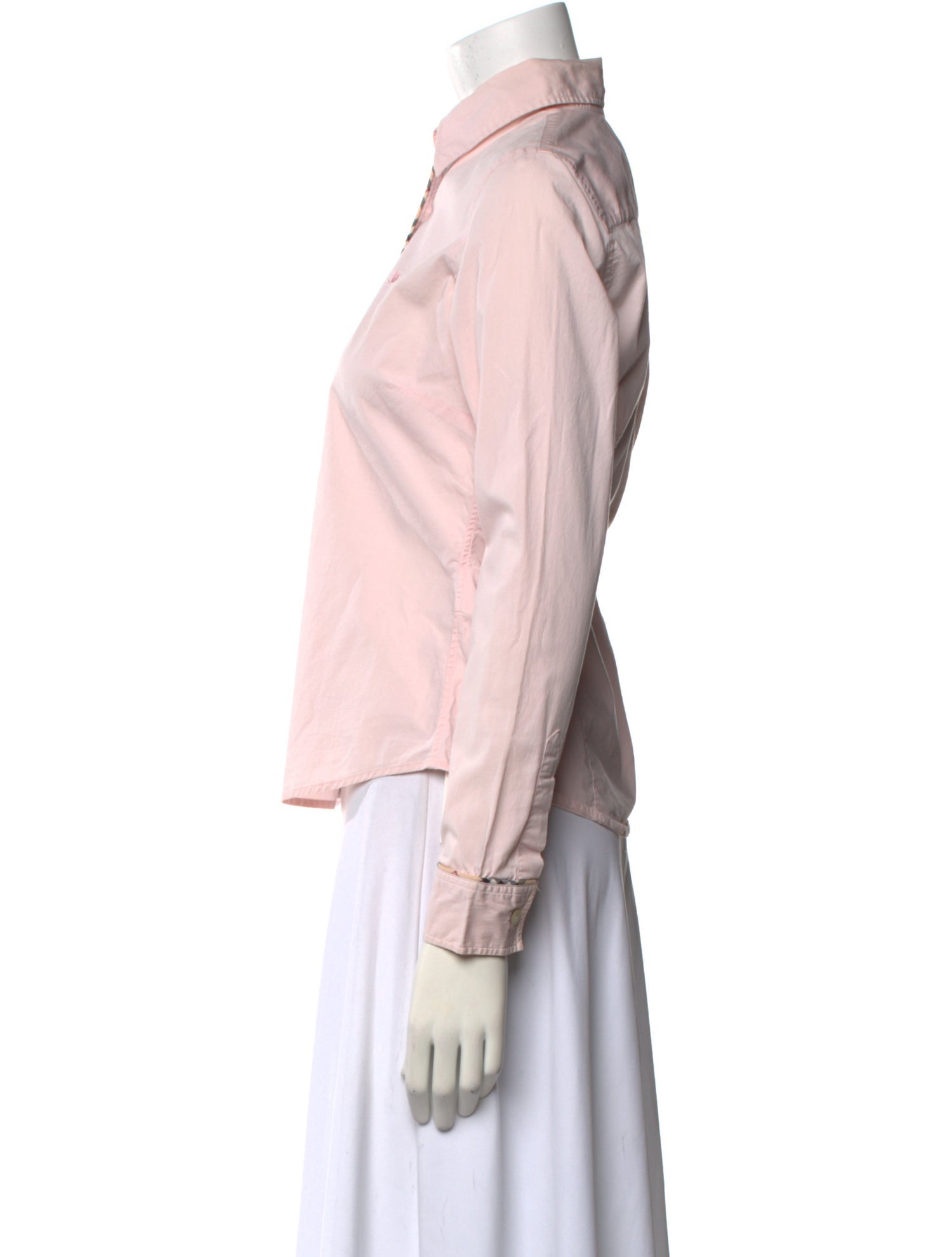 Burberry London Long Sleeve Button-Up Top