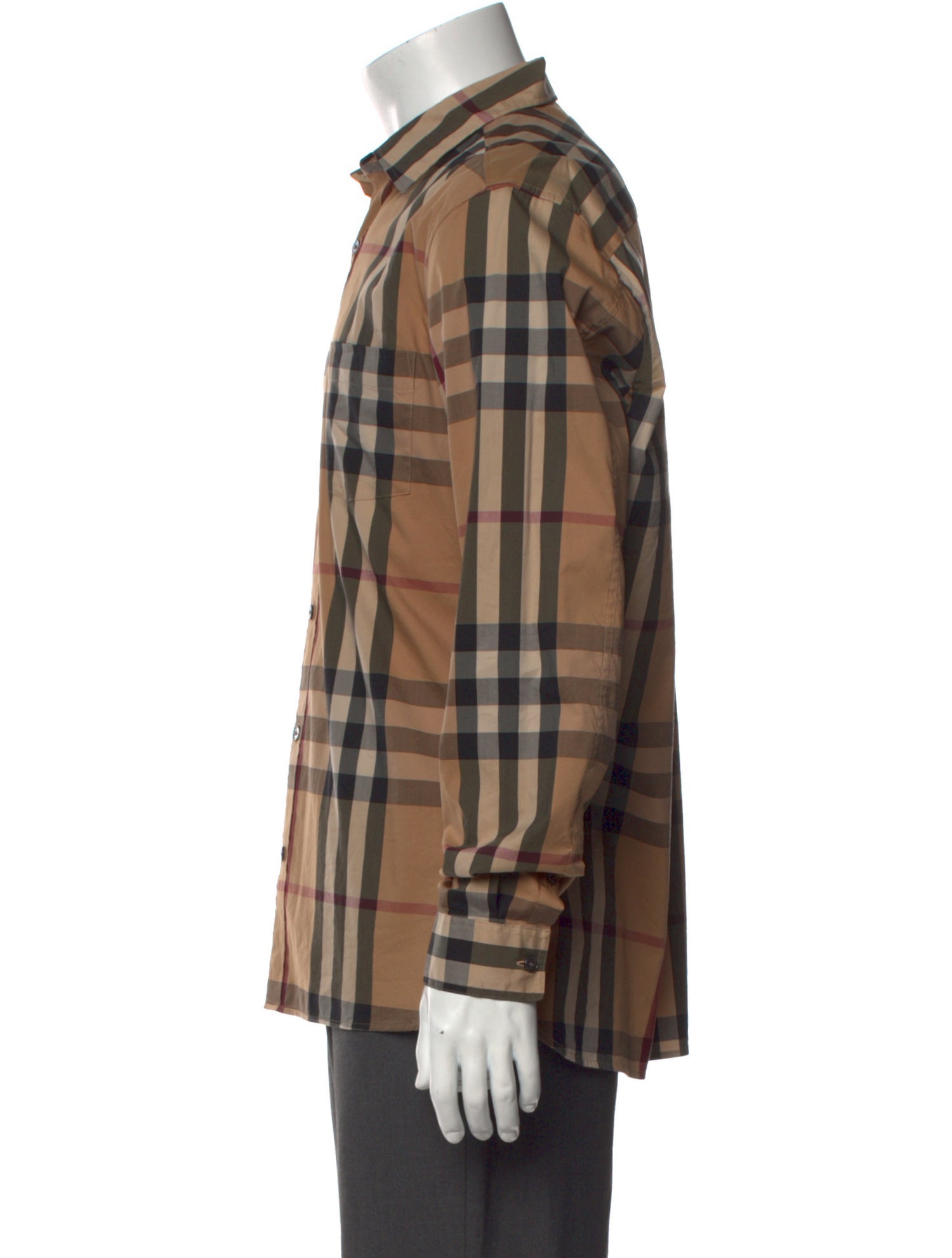 Burberry Exploded Check Pattern Long Sleeve Shirt