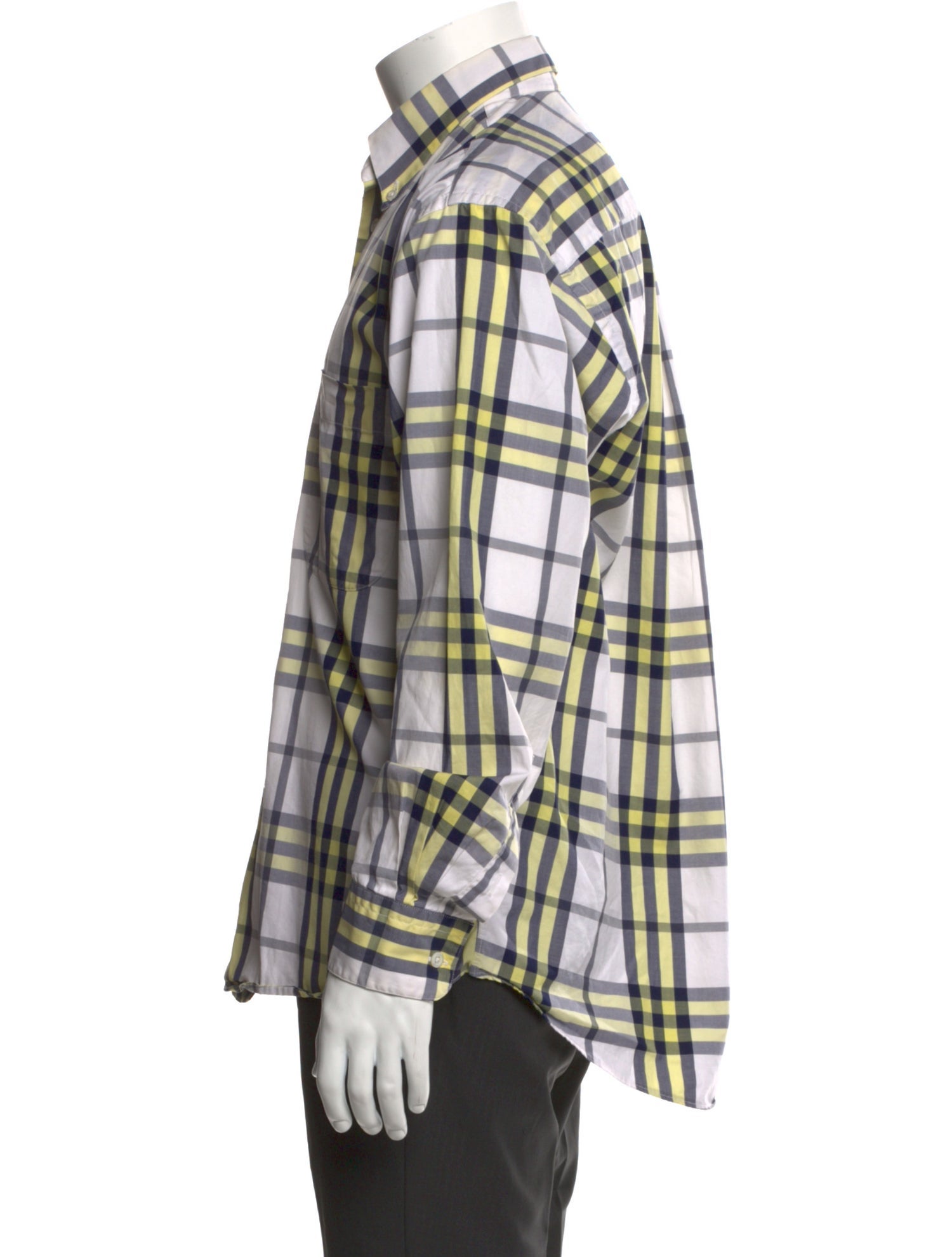 Burberry London Plaid Print Long Sleeve Shirt