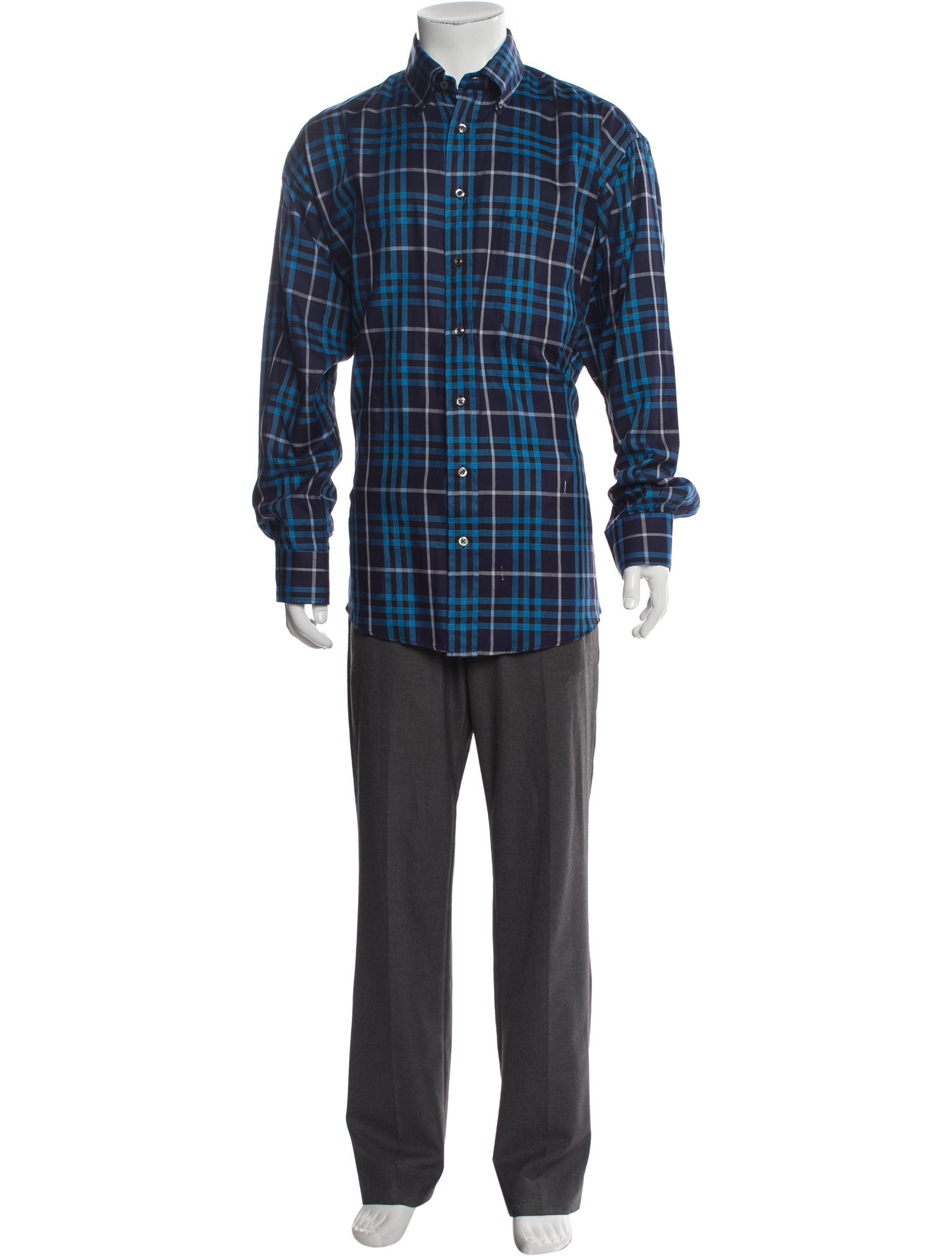 Burberry London Nova Check Pattern Long Sleeve Shirt