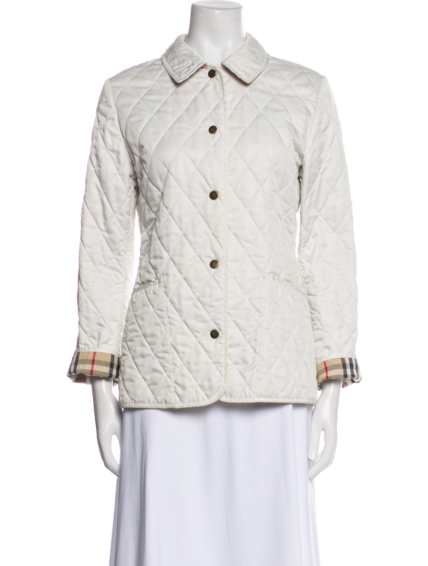 Burberry London Plaid Print Utility Jacket