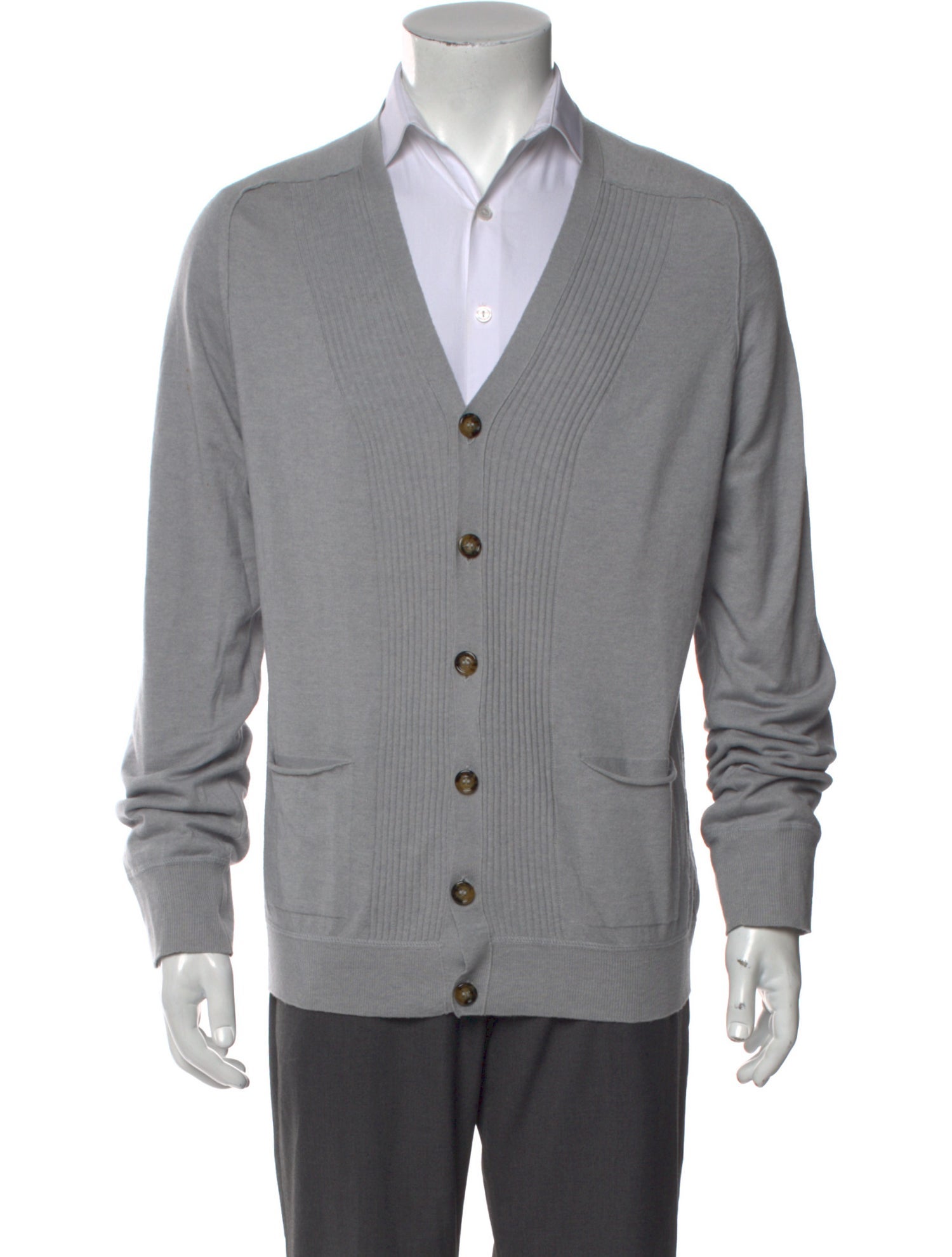 Burberry London House Check Pattern V-Neck Cardigan