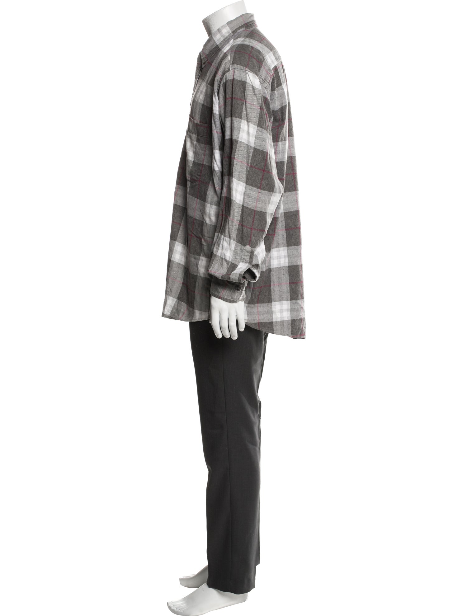 Burberry London Plaid Print Long Sleeve Shirt