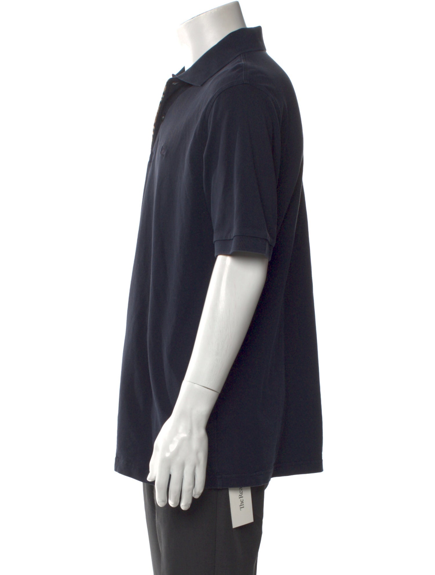 Burberry London House Check Pattern V-Neck Polo Shirt