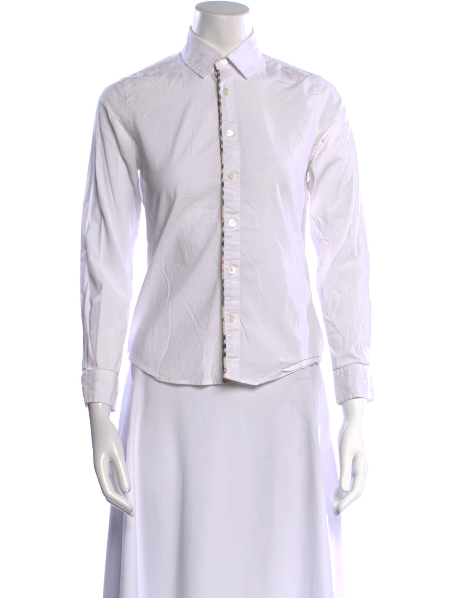 Burberry London Long Sleeve Button-Up Top