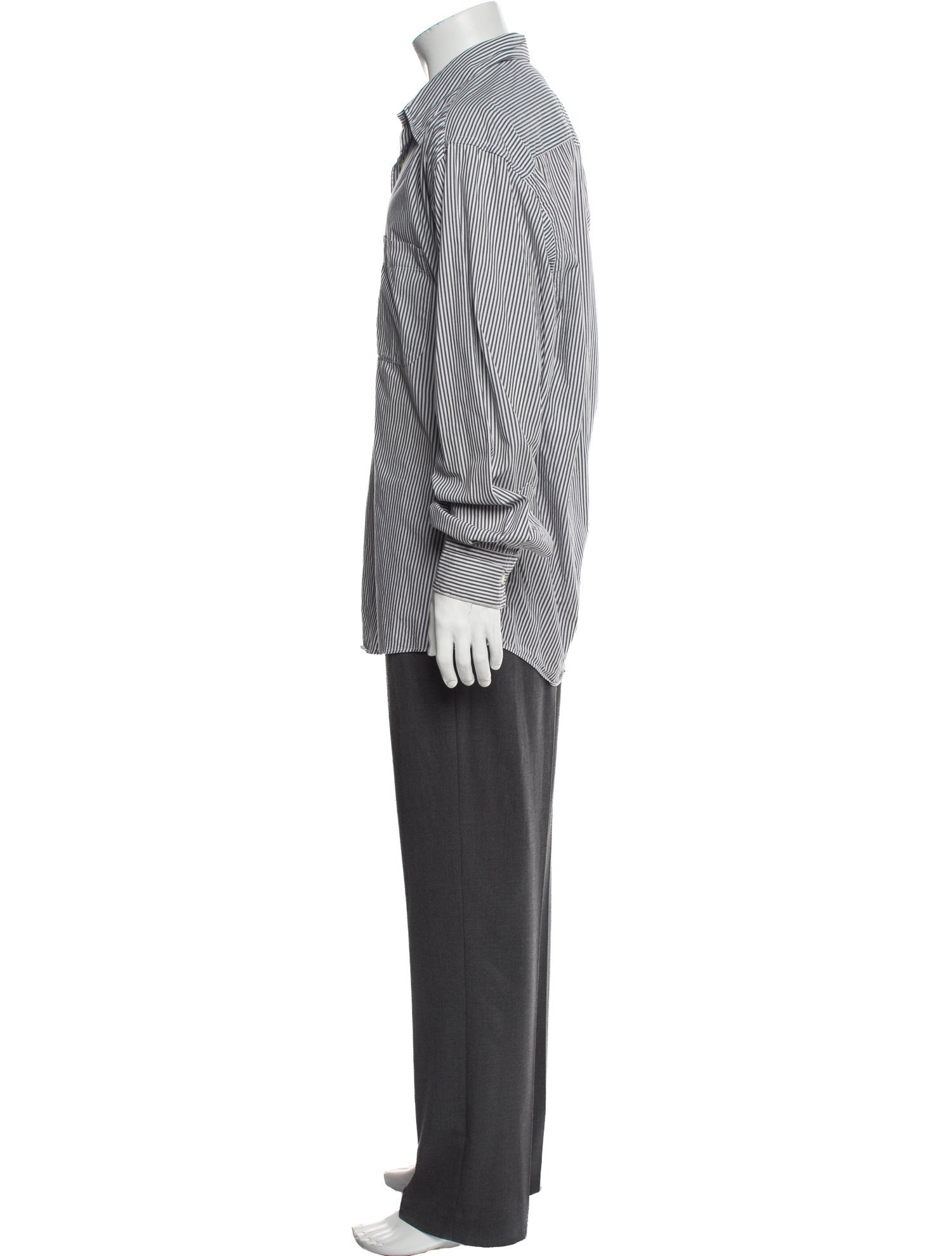 Burberry London Striped Long Sleeve Dress Shirt