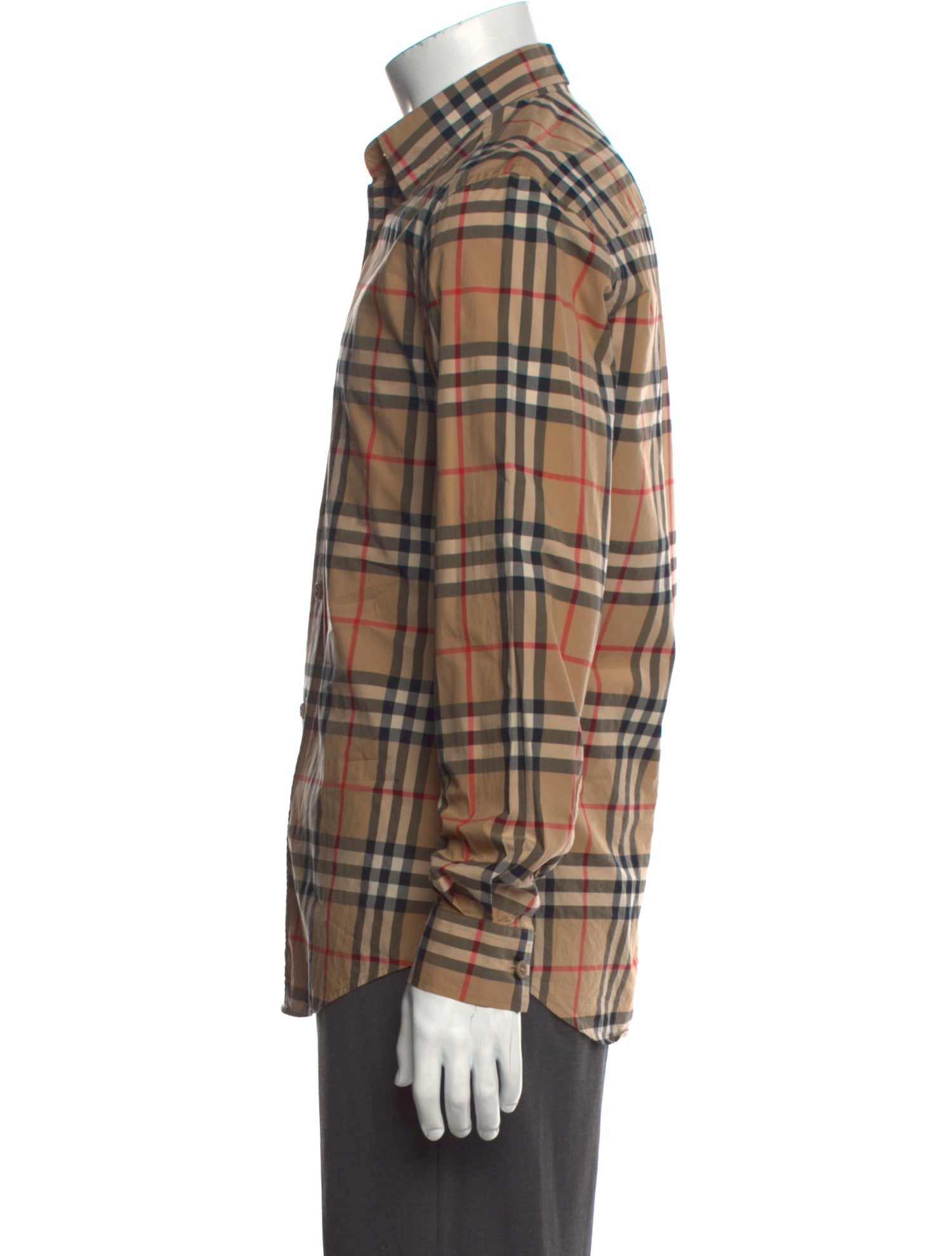 Burberry London House Check Pattern Long Sleeve Dress Shirt