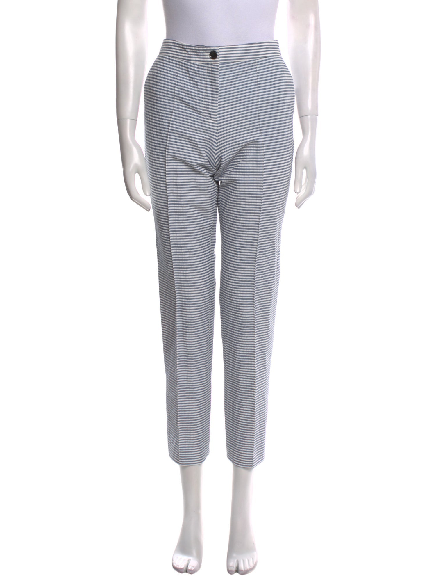 Burberry London Striped Straight Leg Pants