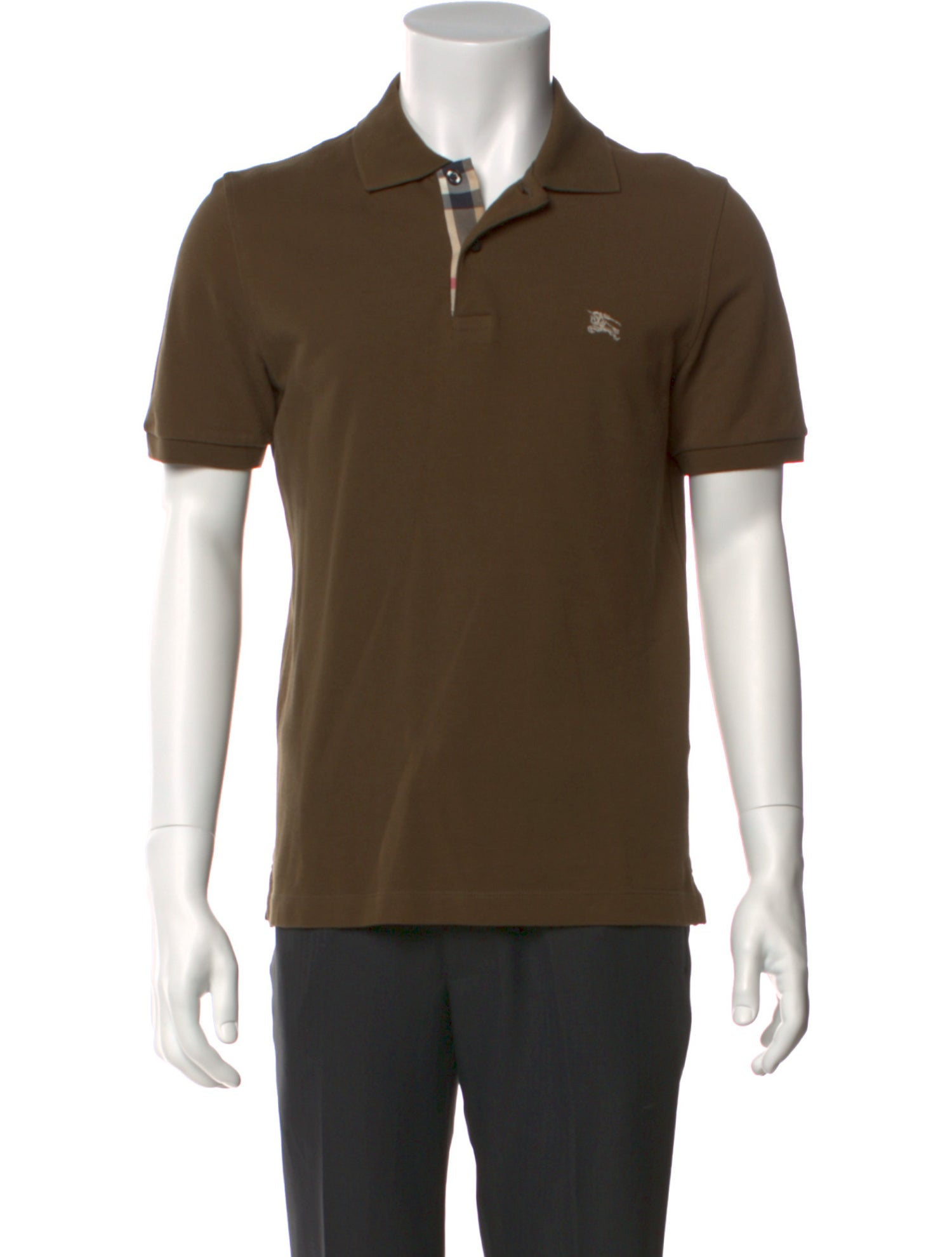 Burberry London V-Neck Short Sleeve Polo Shirt