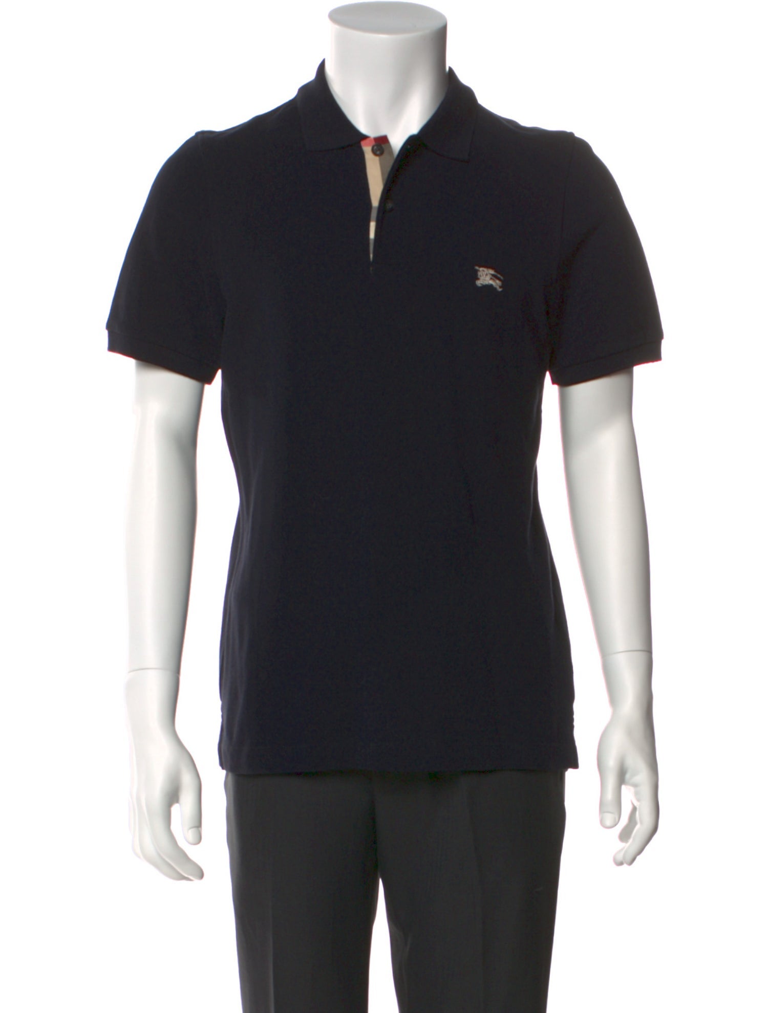 Burberry London V-Neck Short Sleeve Polo Shirt