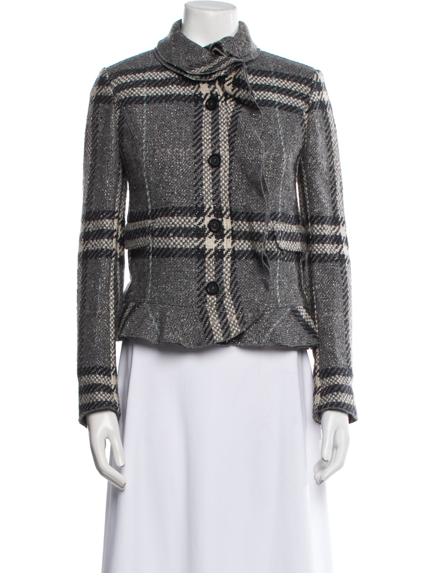 Burberry London Wool Tweed Pattern Jacket