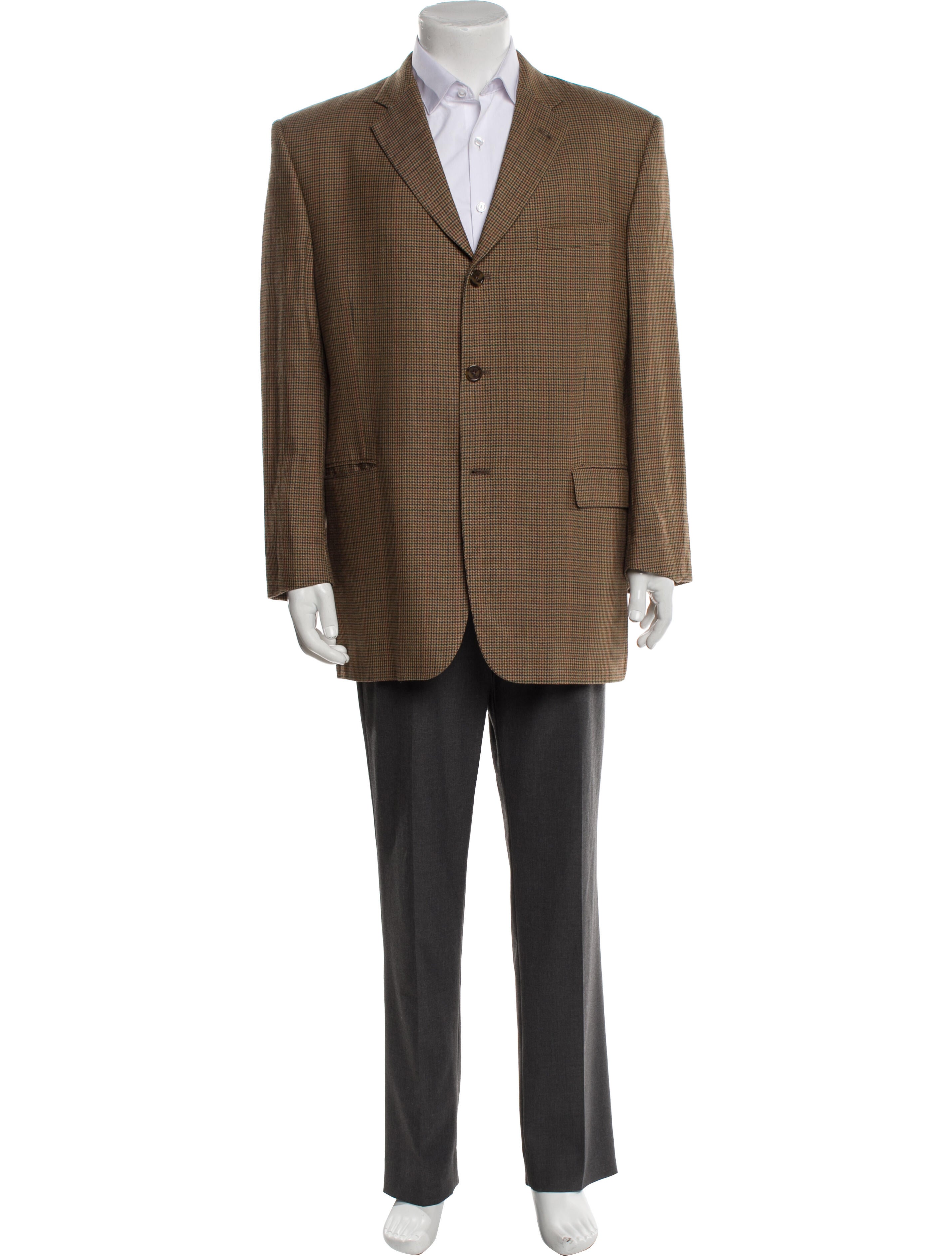 Burberry London Silk Houndstooth Print Blazer