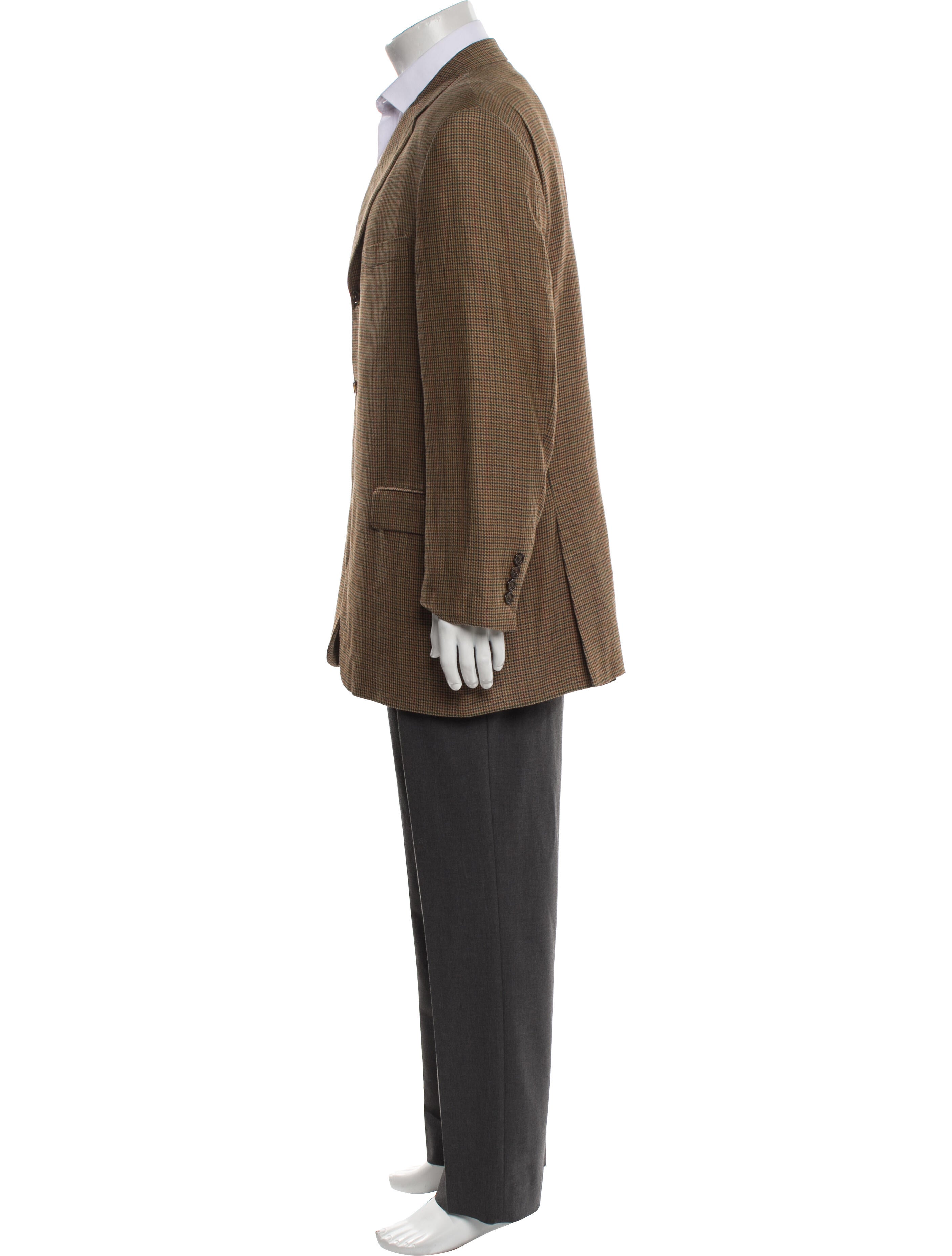 Burberry London Silk Houndstooth Print Blazer