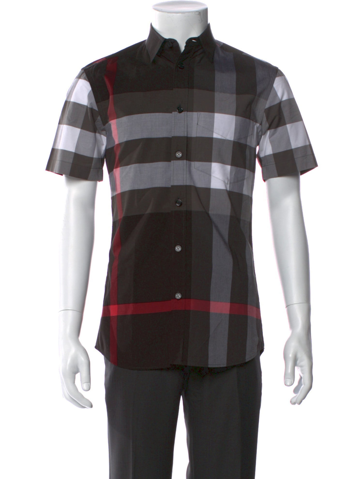Burberry London Exploded Check Pattern Short Sleeve Shirt