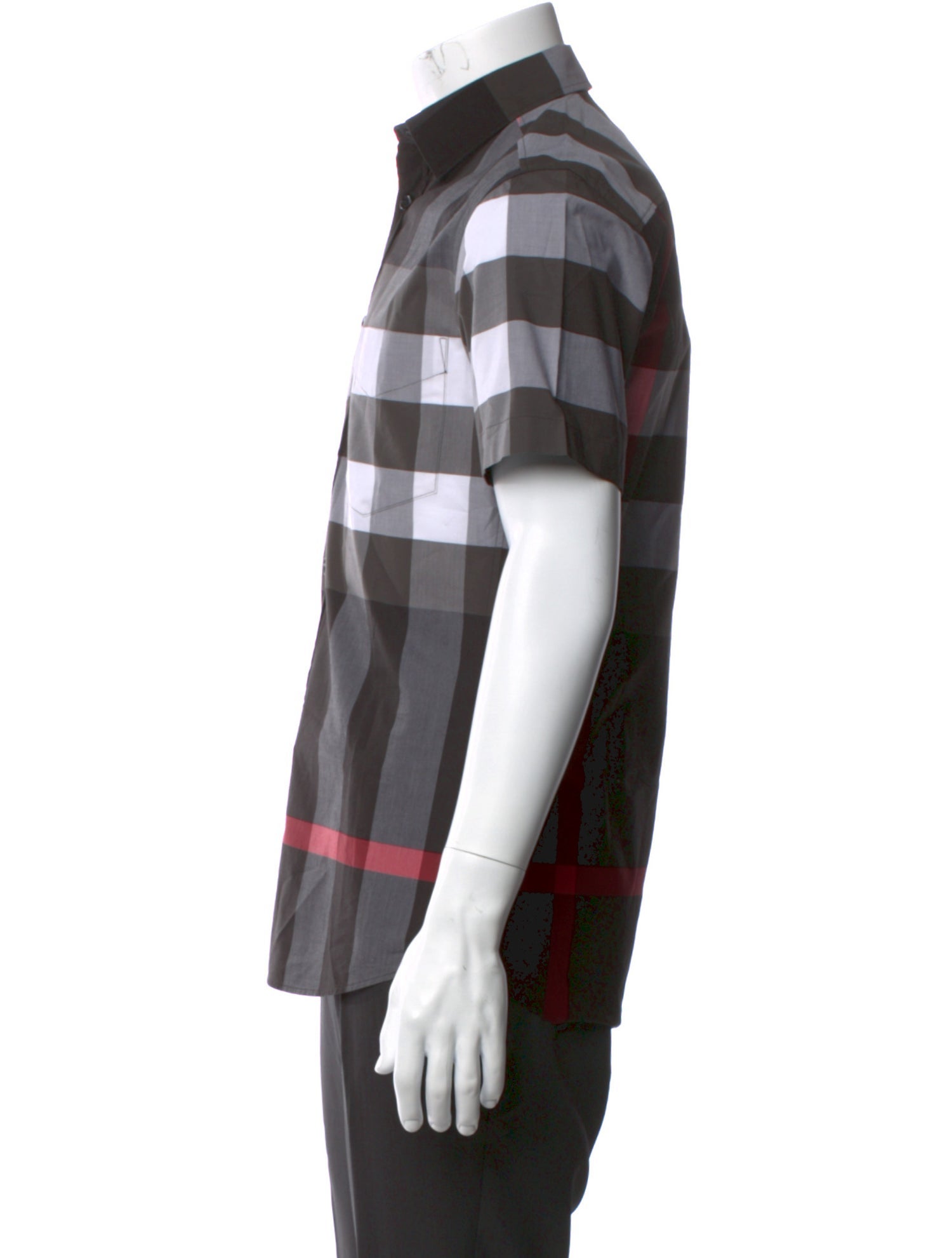 Burberry London Exploded Check Pattern Short Sleeve Shirt