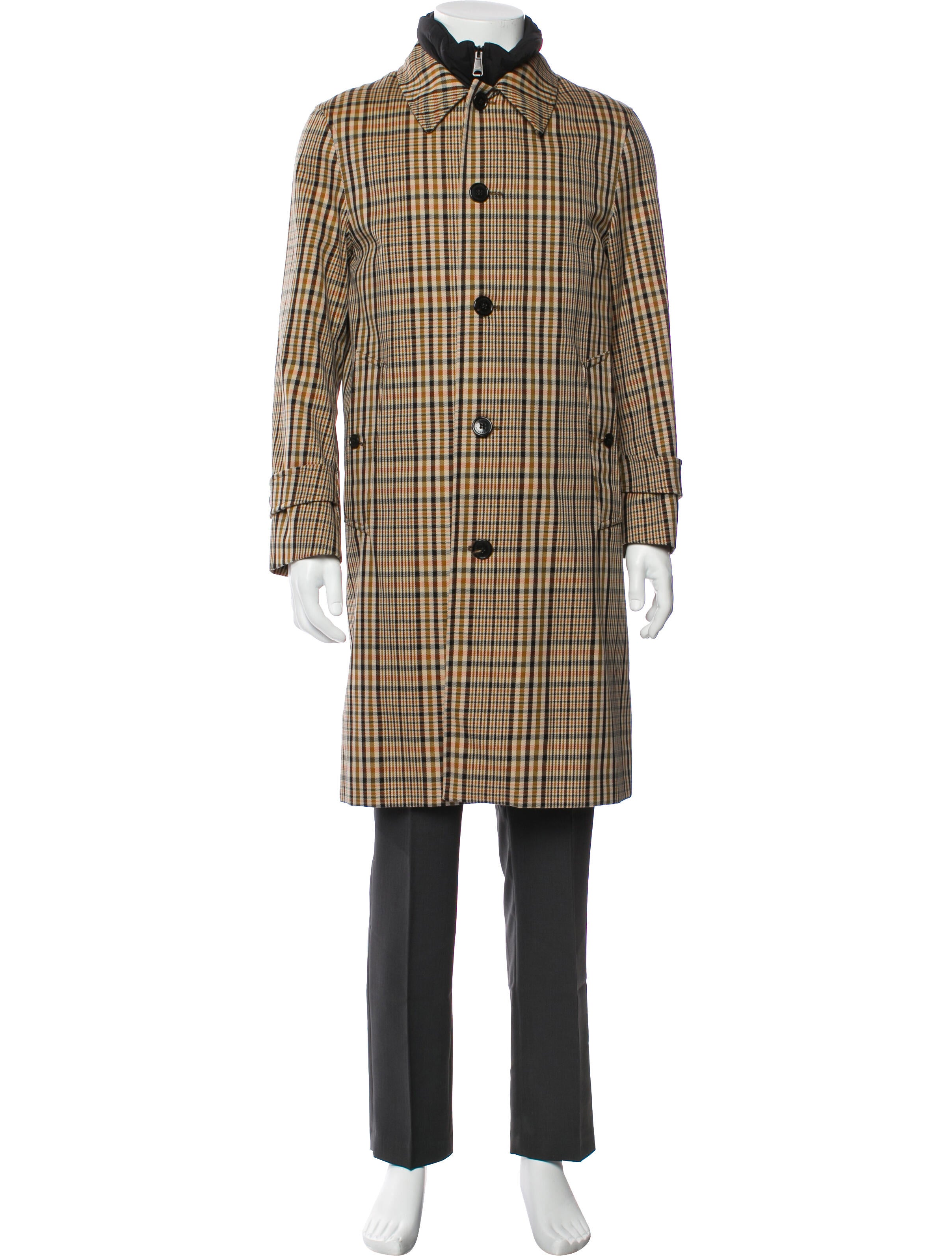 Burberry London Houndstooth Print Trench Coat