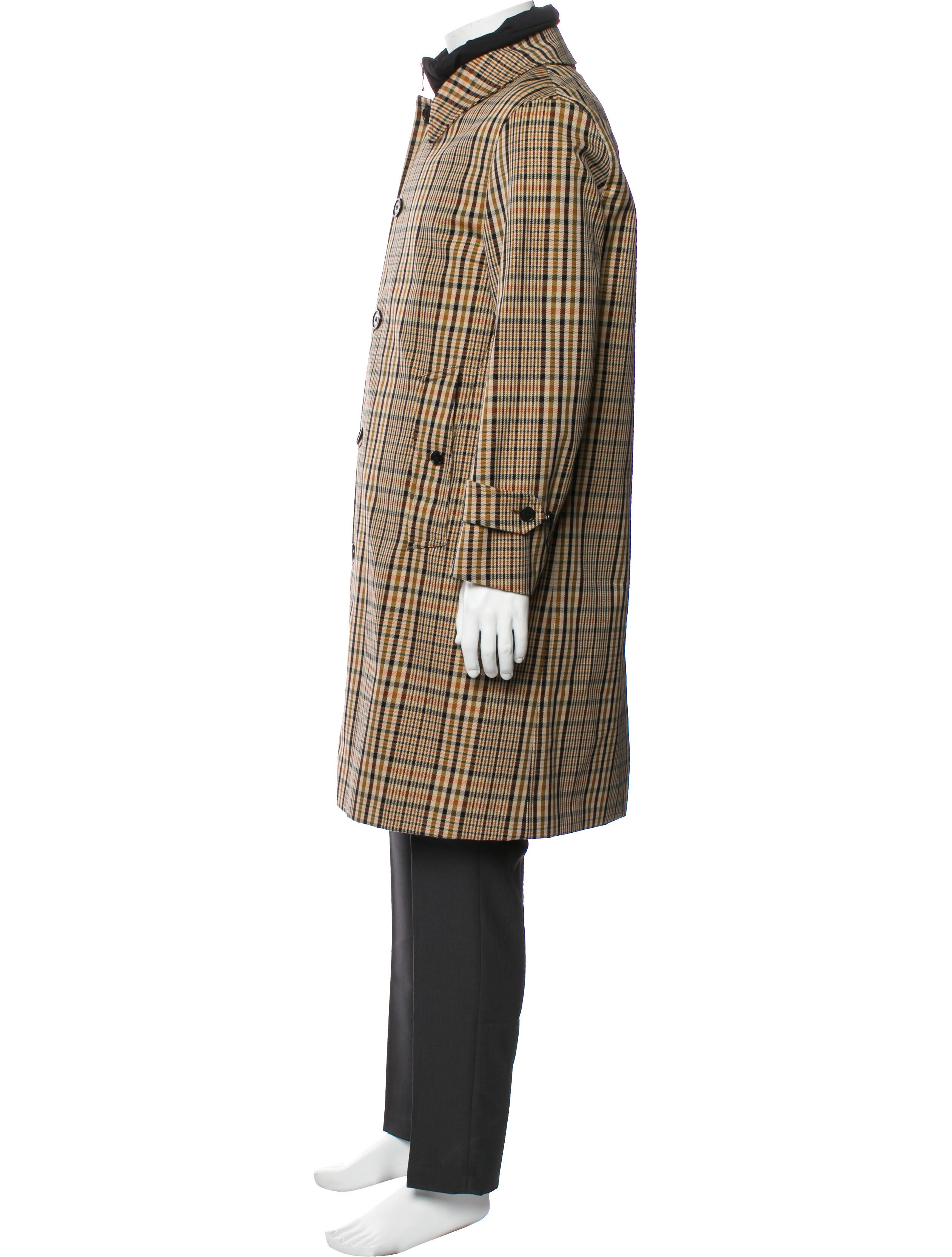 Burberry London Houndstooth Print Trench Coat