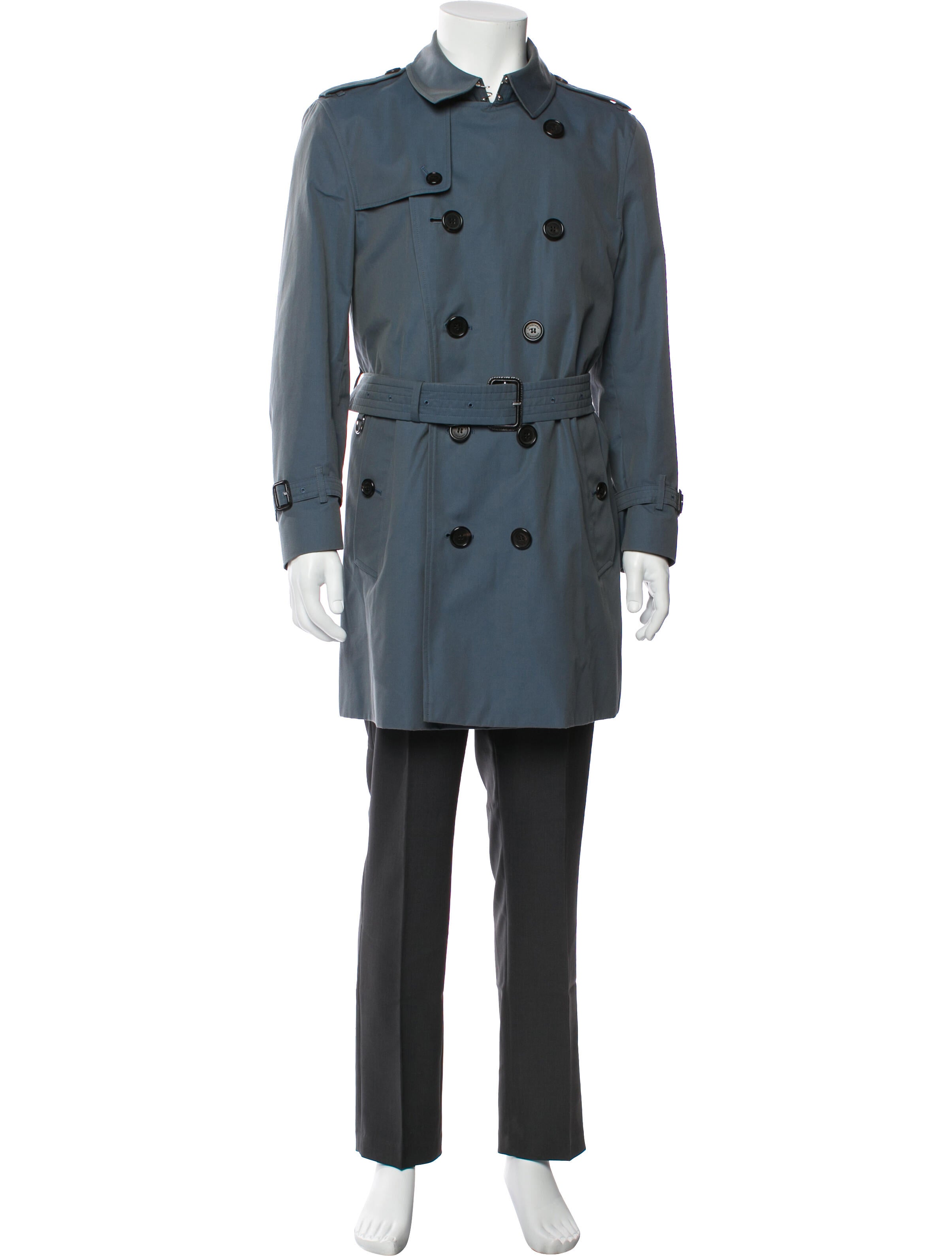 Burberry London Nova Check Pattern Trench Coat