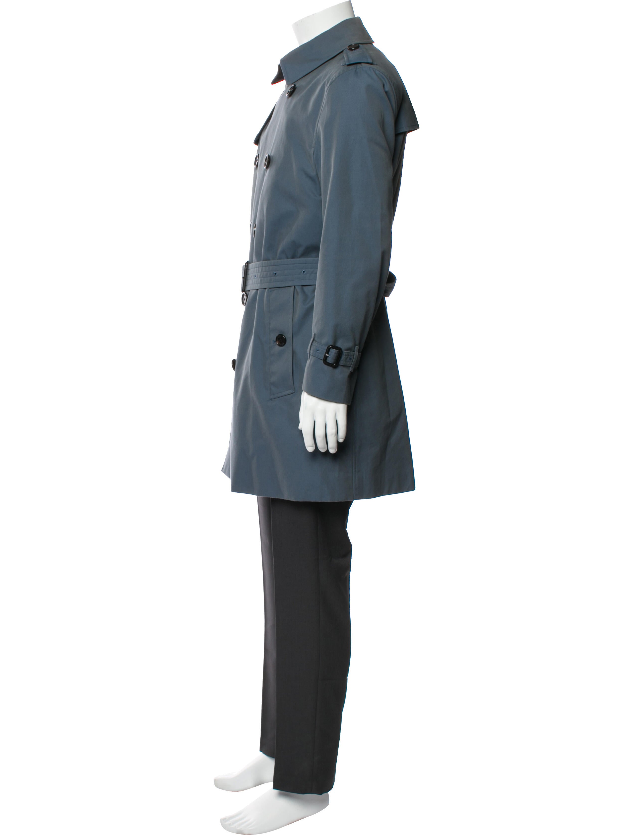 Burberry London Nova Check Pattern Trench Coat