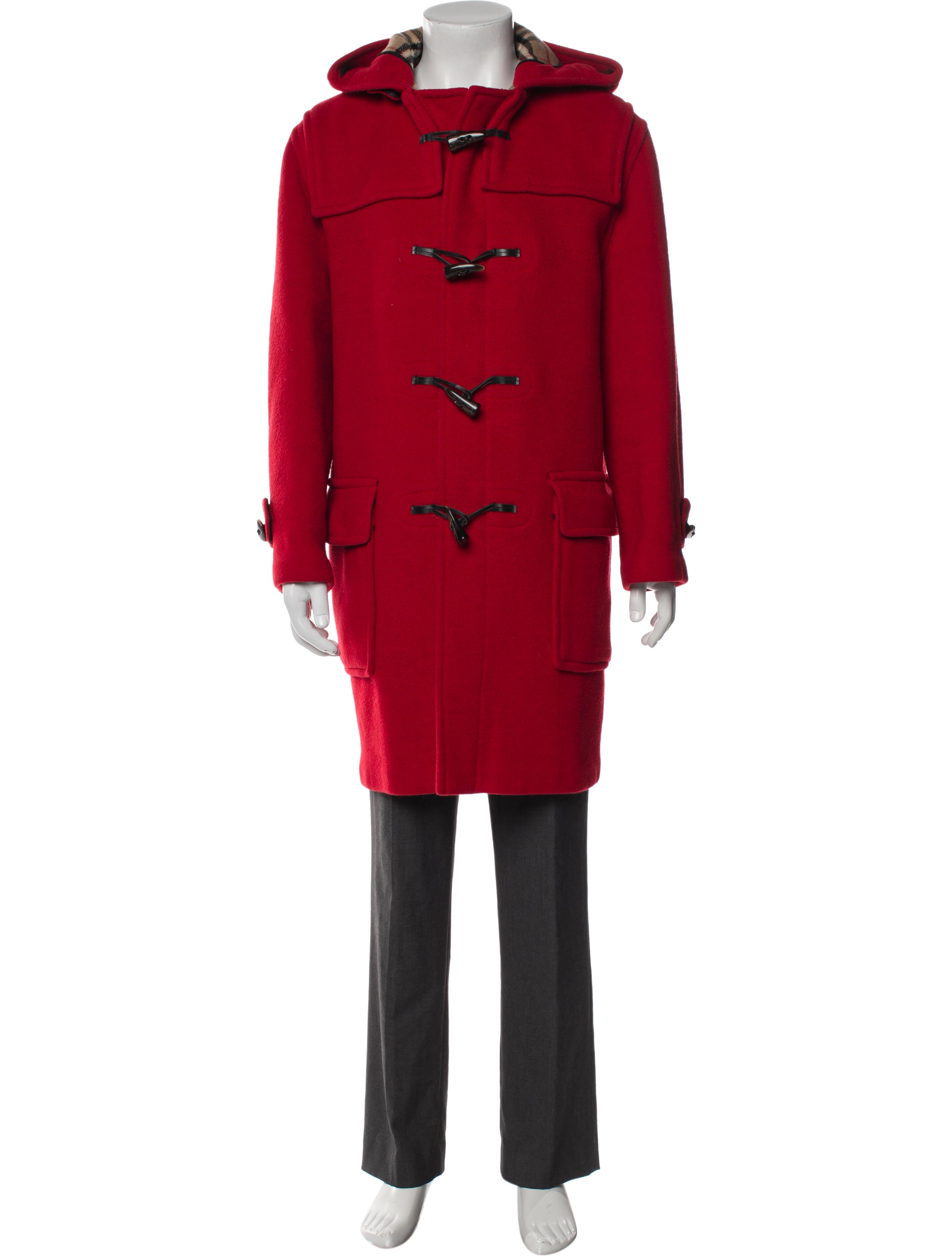 Burberry London Nova Check Pattern Wool Parka