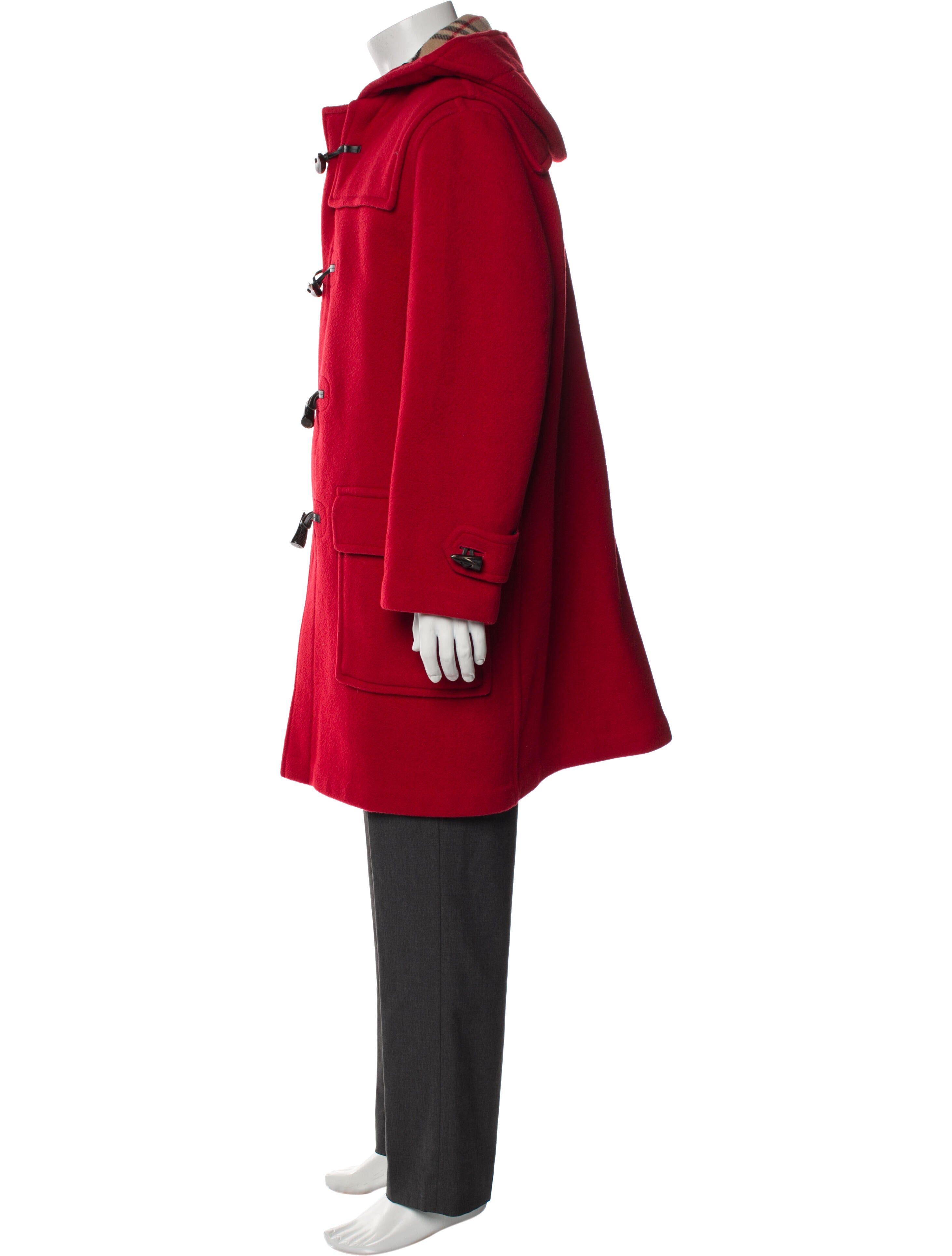 Burberry London Nova Check Pattern Wool Parka