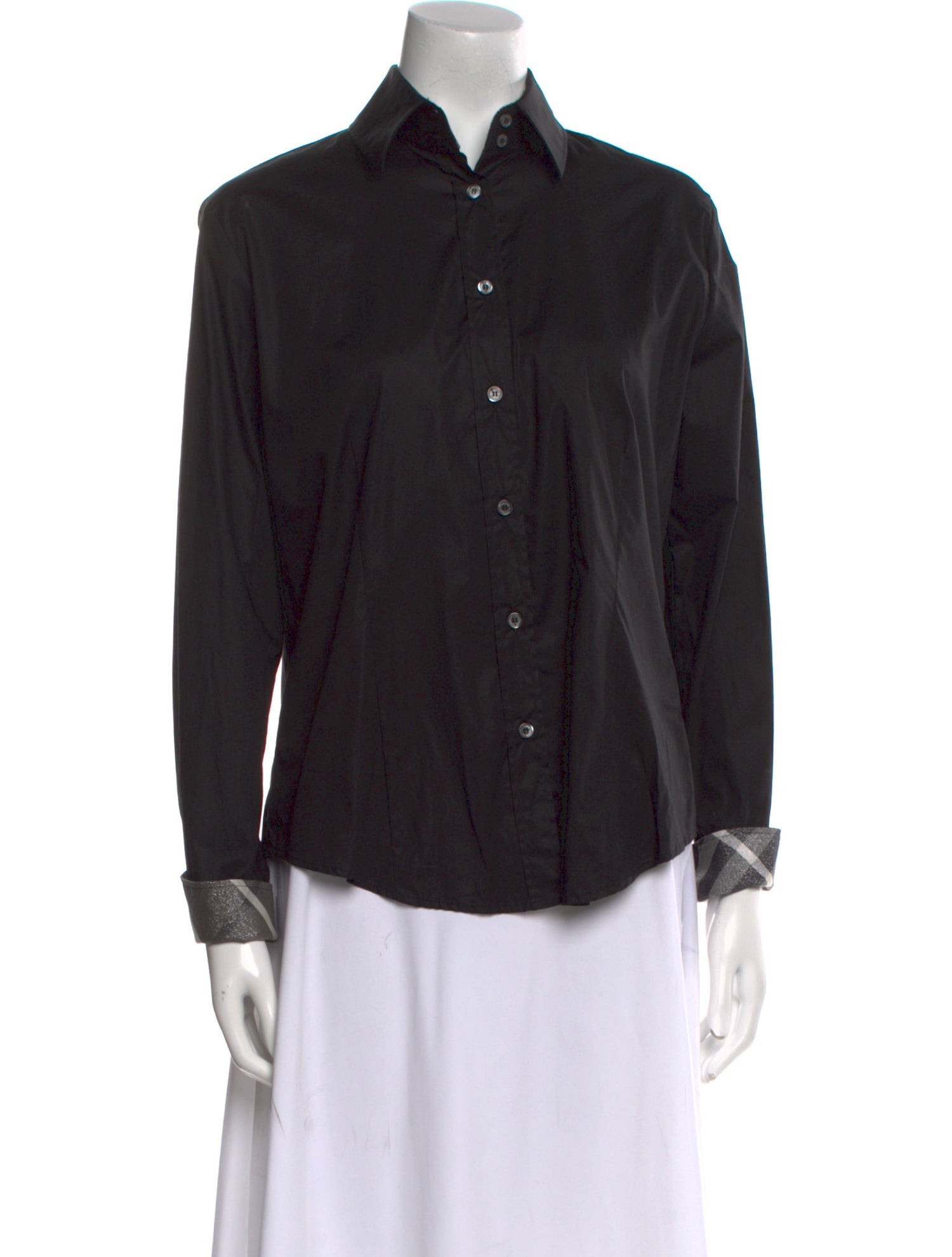 Burberry London Long Sleeve Button-Up Top