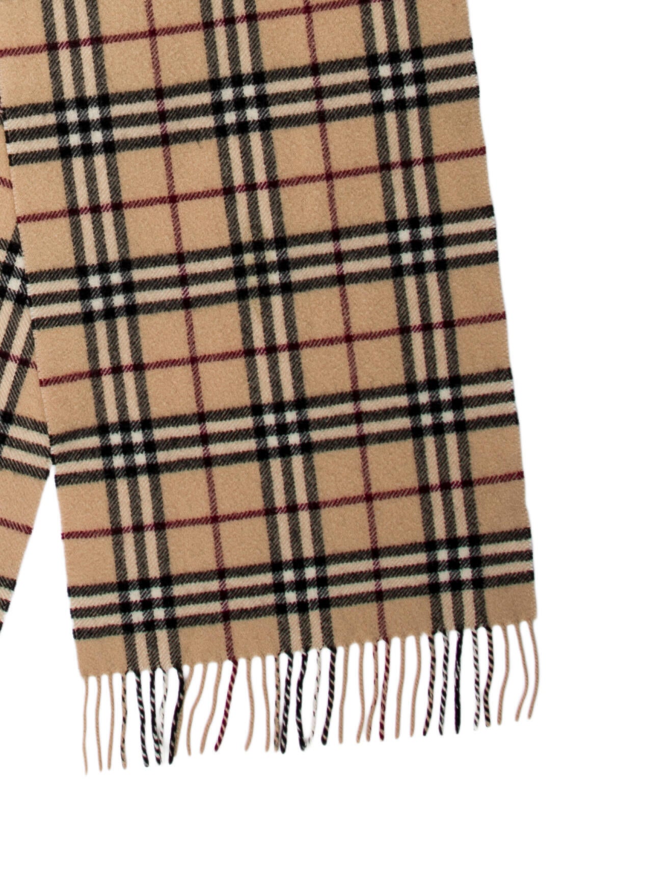Burberry London Lambswool Plaid Print Scarf