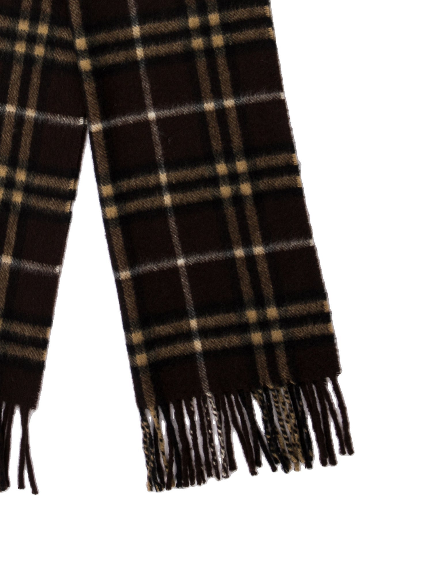 Burberry London Cashmere Plaid Print Scarf