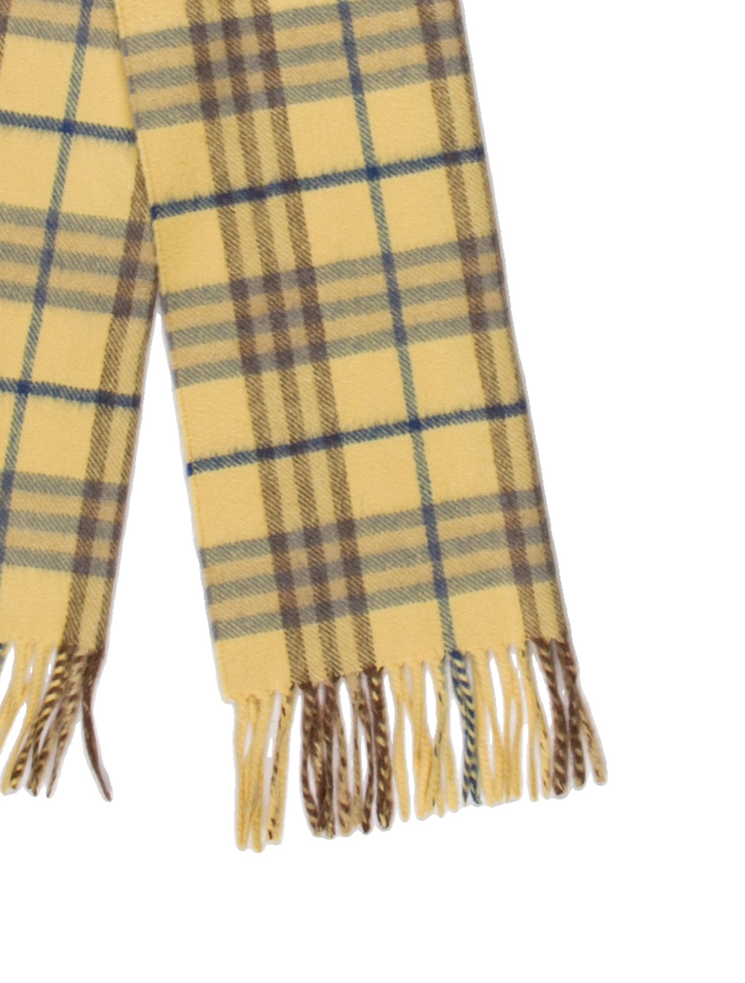 Burberry London Cashmere Plaid Print Scarf