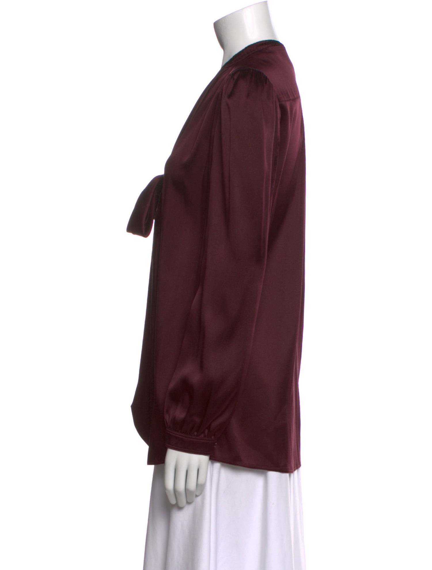 Burberry London Silk V-Neck Blouse