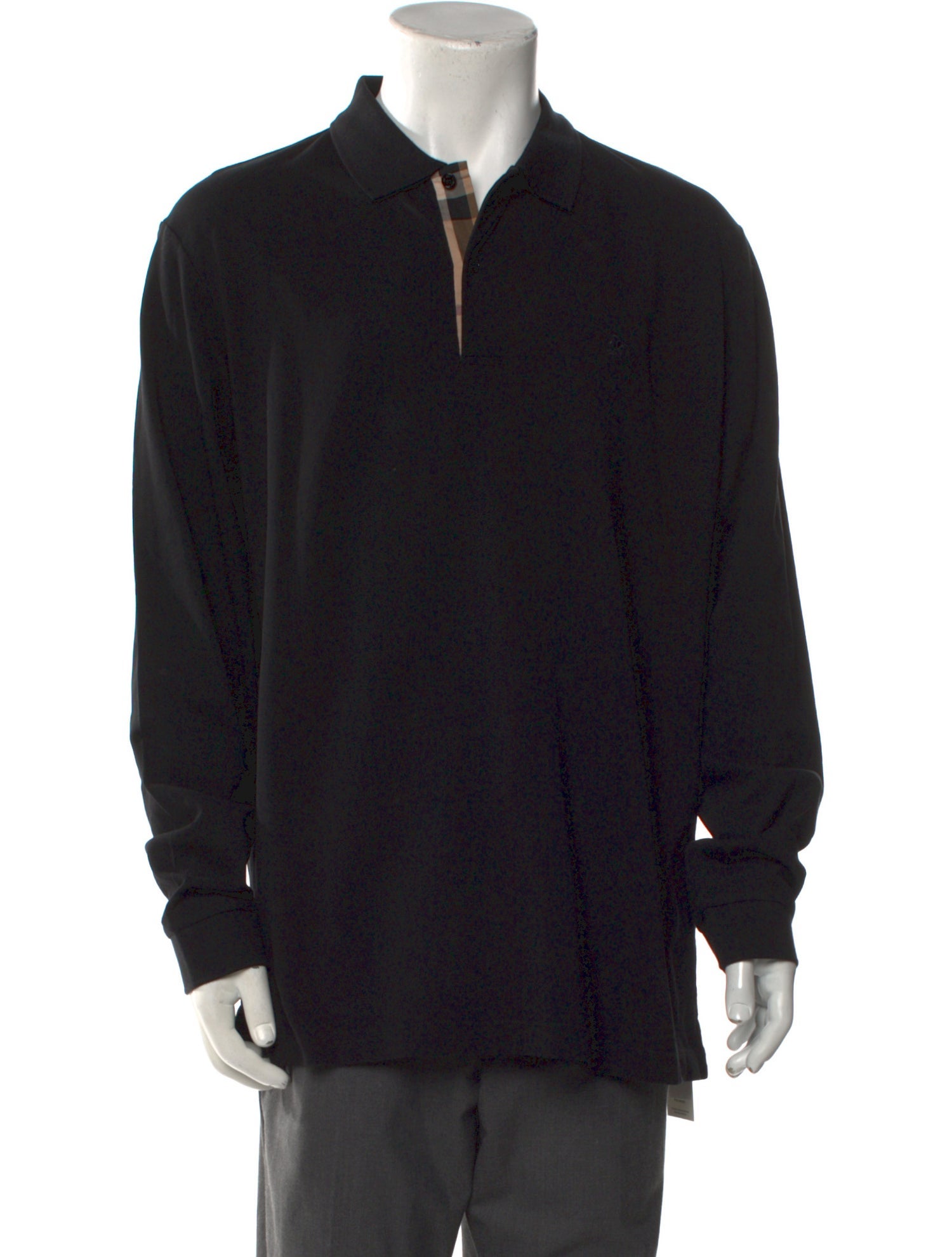Burberry Collar Long Sleeve Polo Shirt w/ Tags