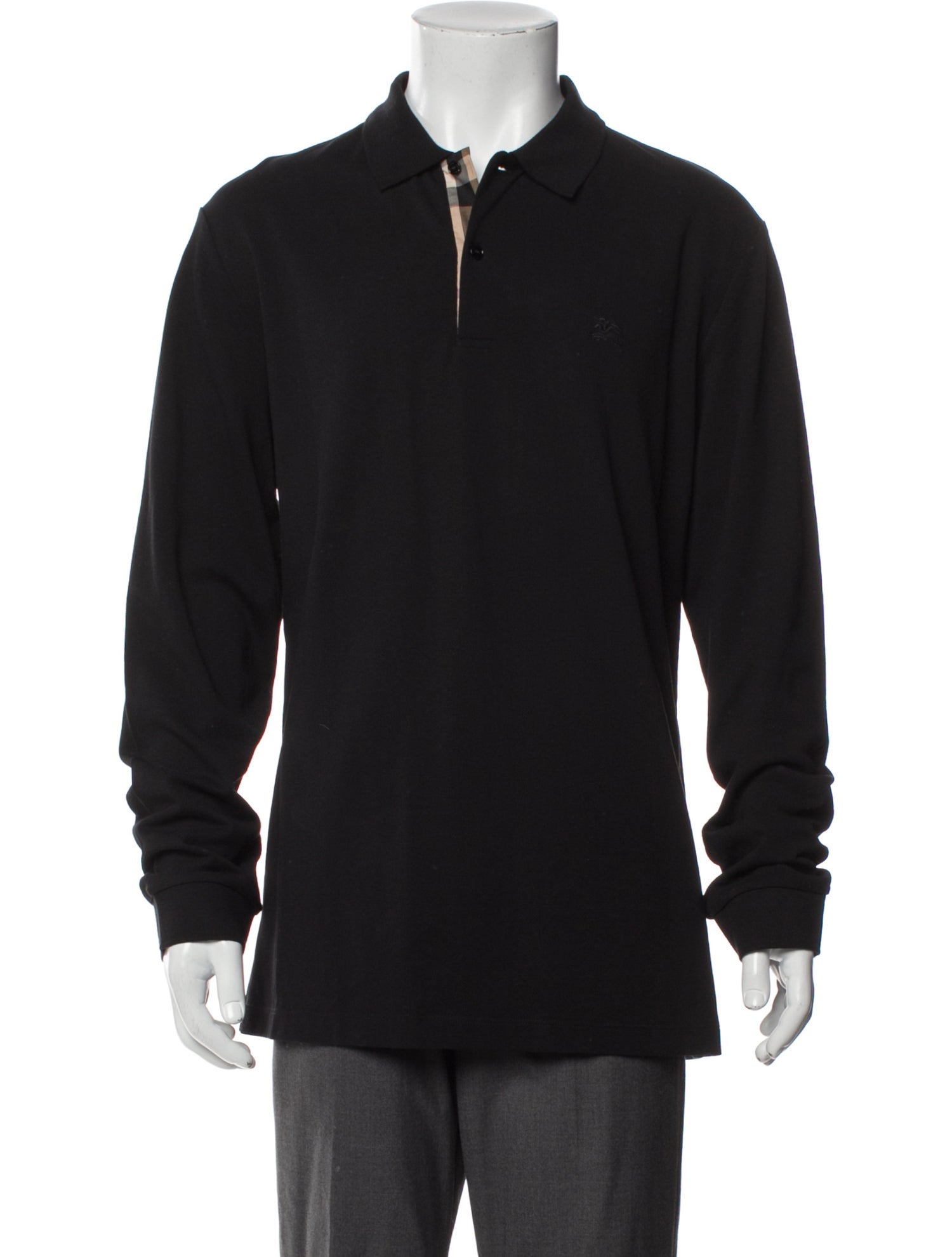 Burberry London Collar Long Sleeve Polo Shirt