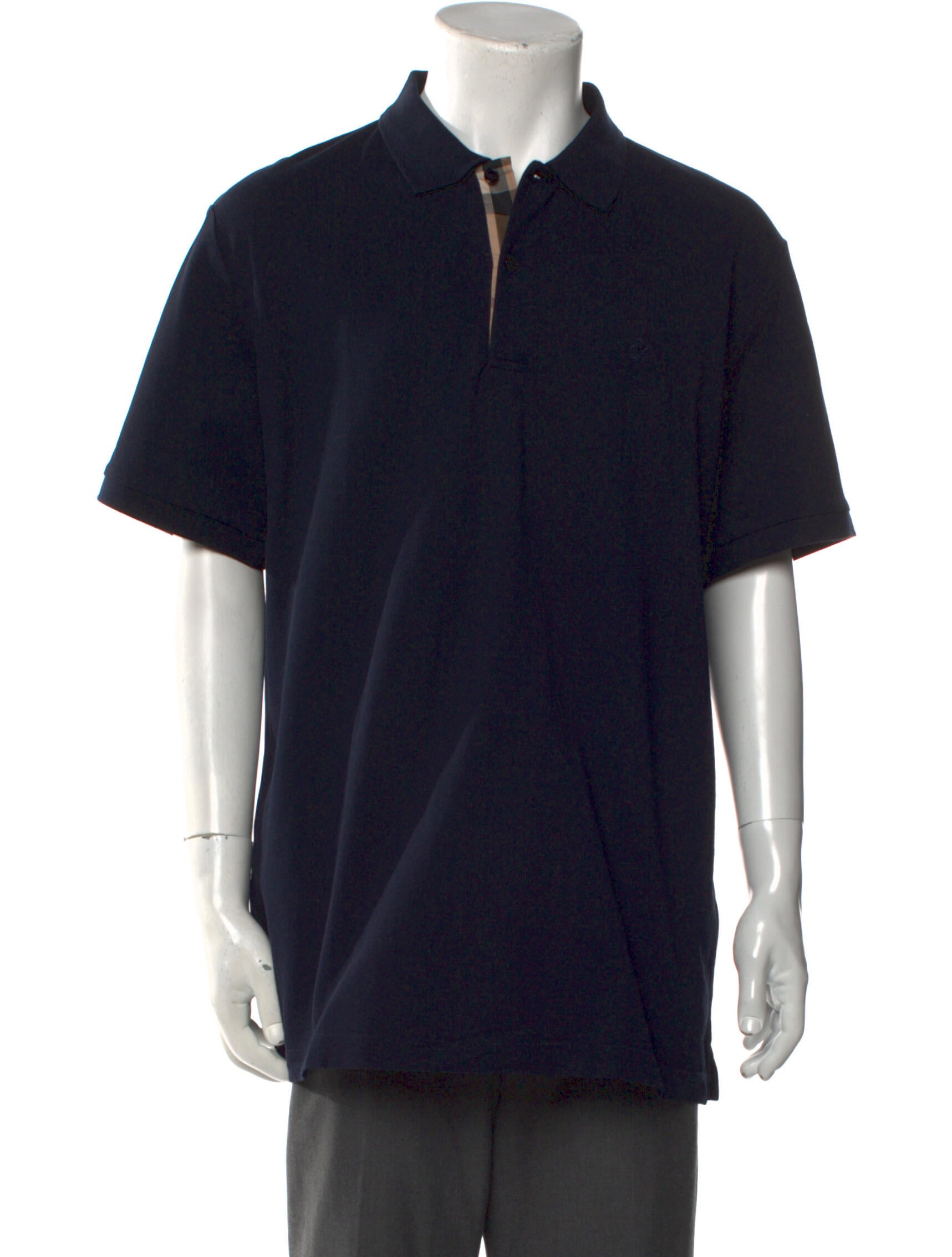 Burberry House Check Pattern Crew Neck Polo Shirt