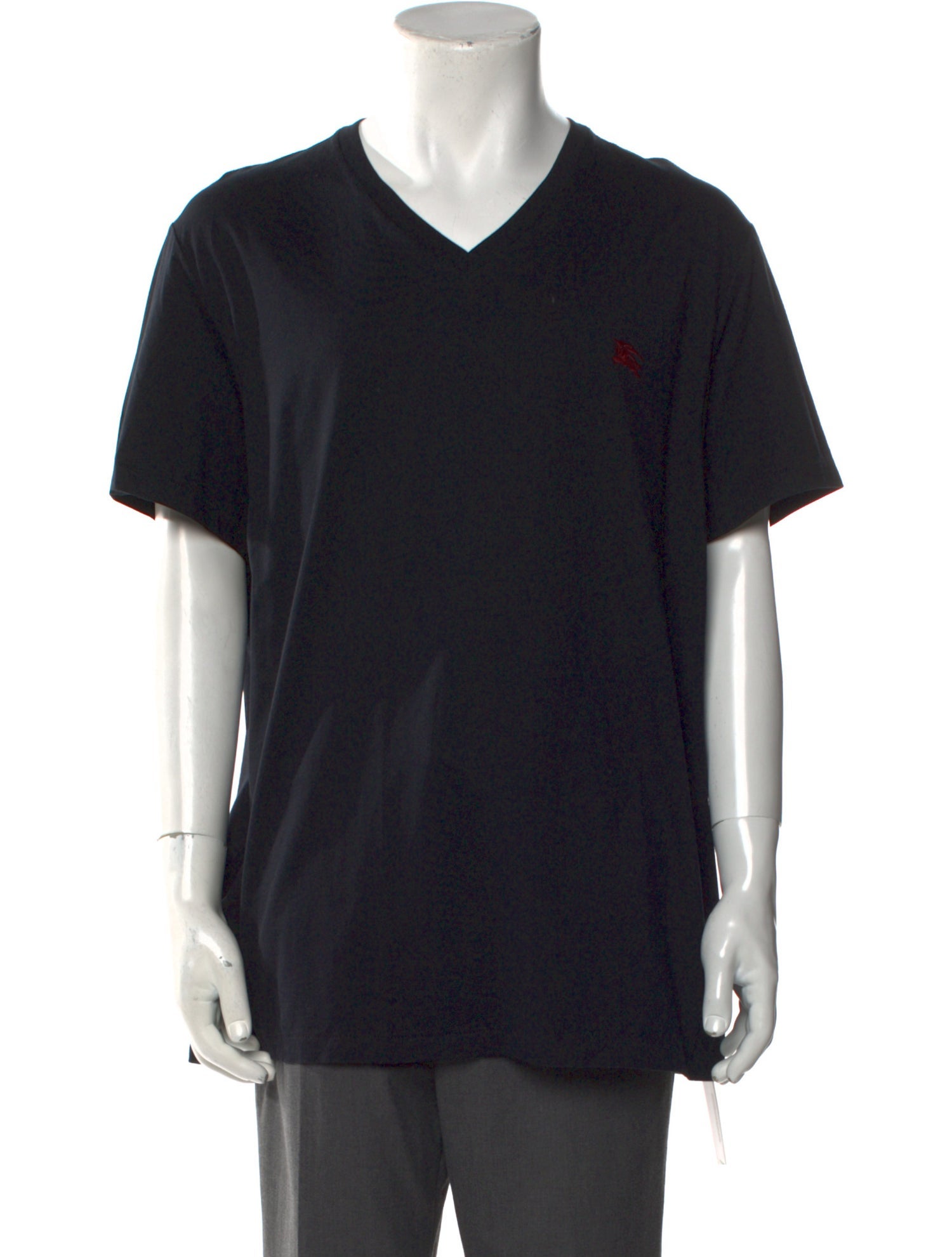 Burberry Nova Check Pattern V-Neck T-Shirt