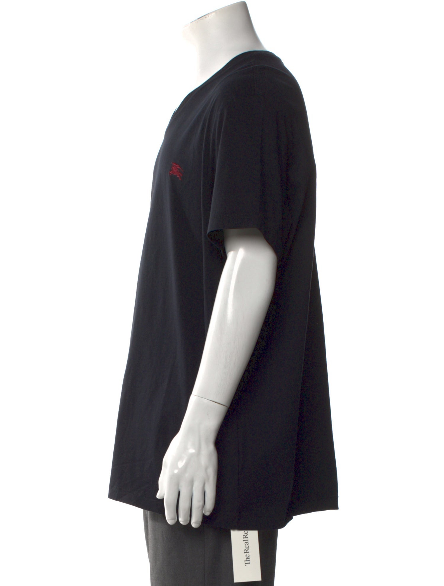 Burberry Nova Check Pattern V-Neck T-Shirt